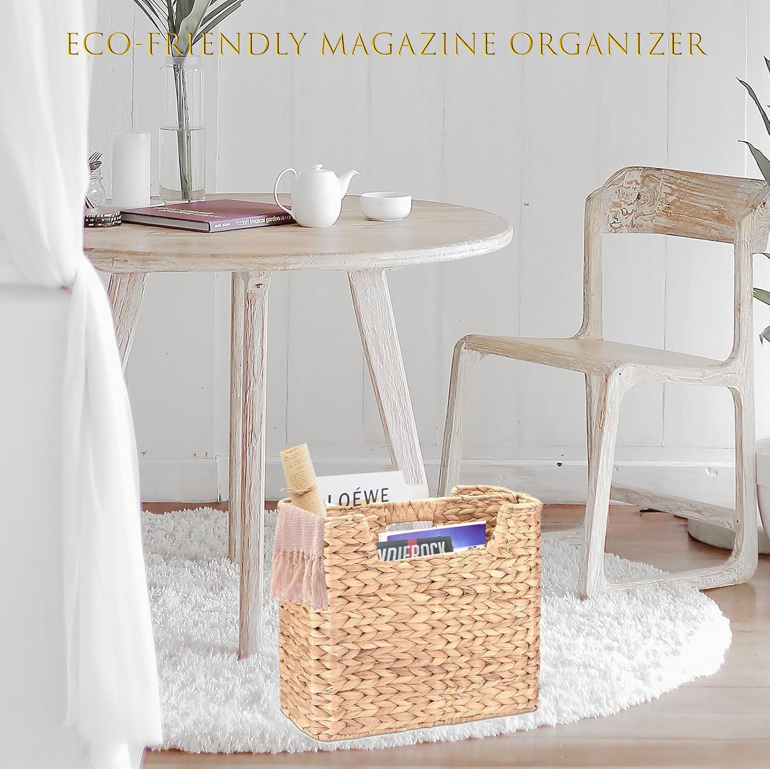 Wicker Magazine Rack - 142 x 114 x 67 Inch