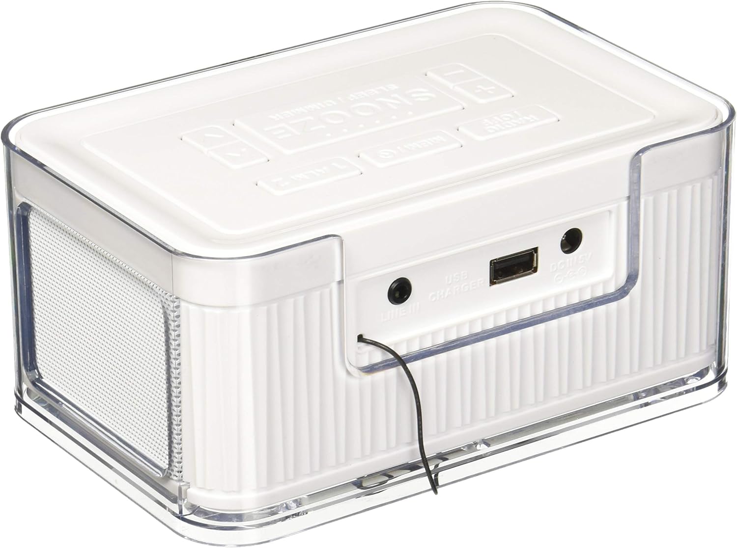 RCA Dual Alarm Clock Radio with Multicolor Wraps