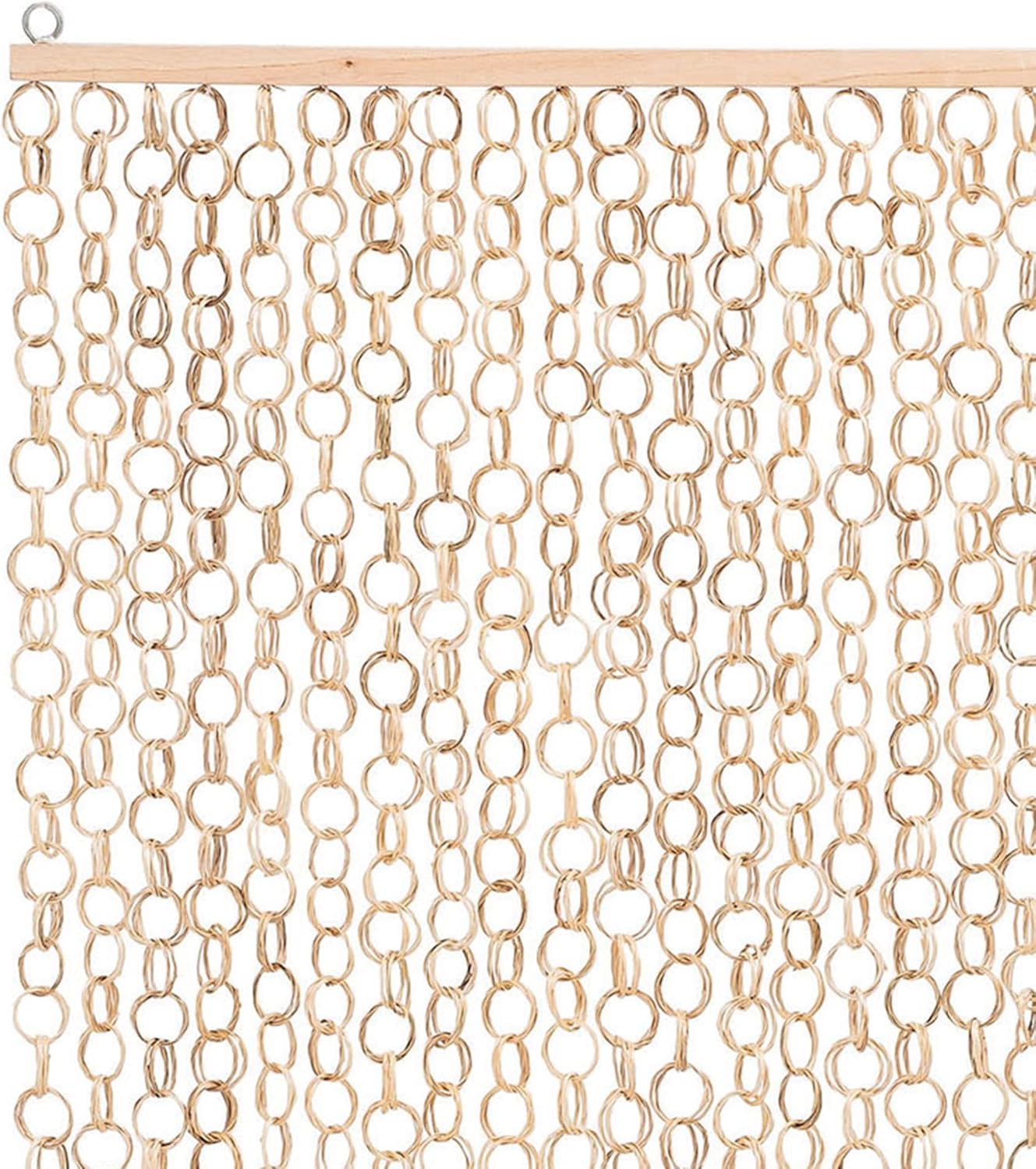 Bloomingville Beige Chain Link Bamboo Curtain Panel