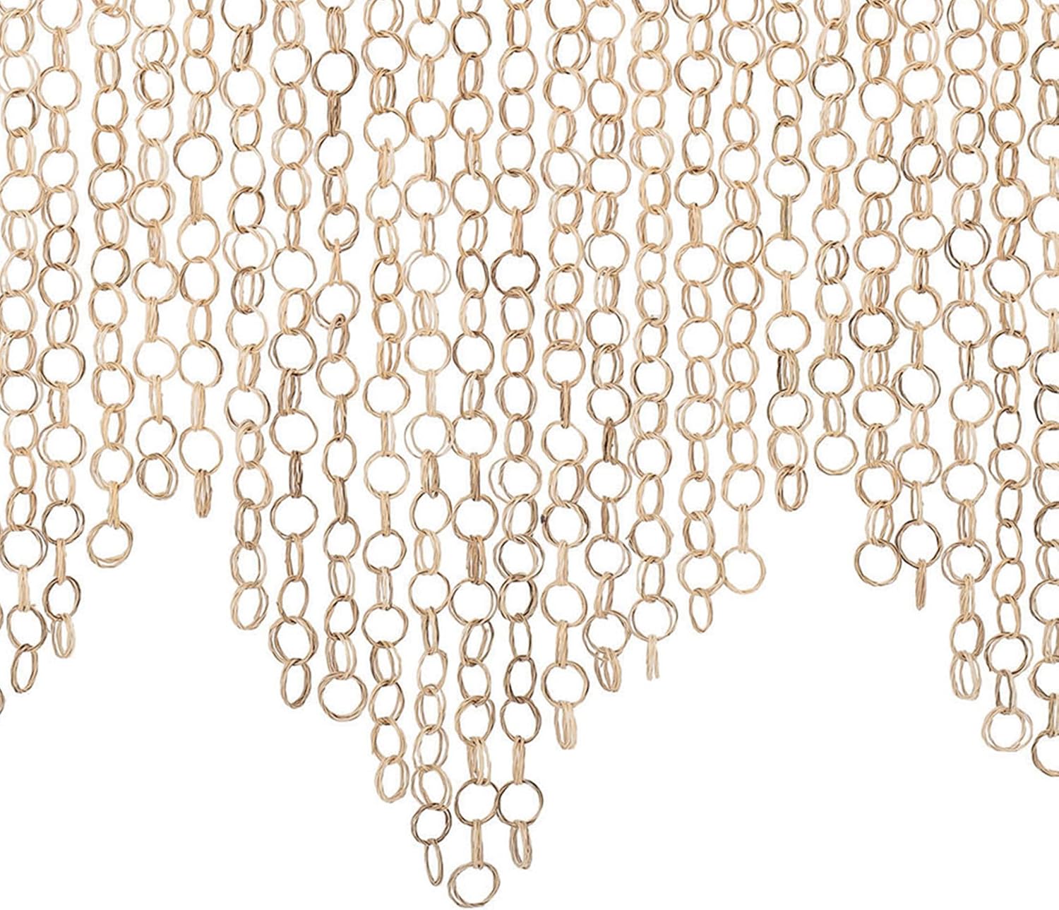 Bloomingville Beige Chain Link Bamboo Curtain Panel