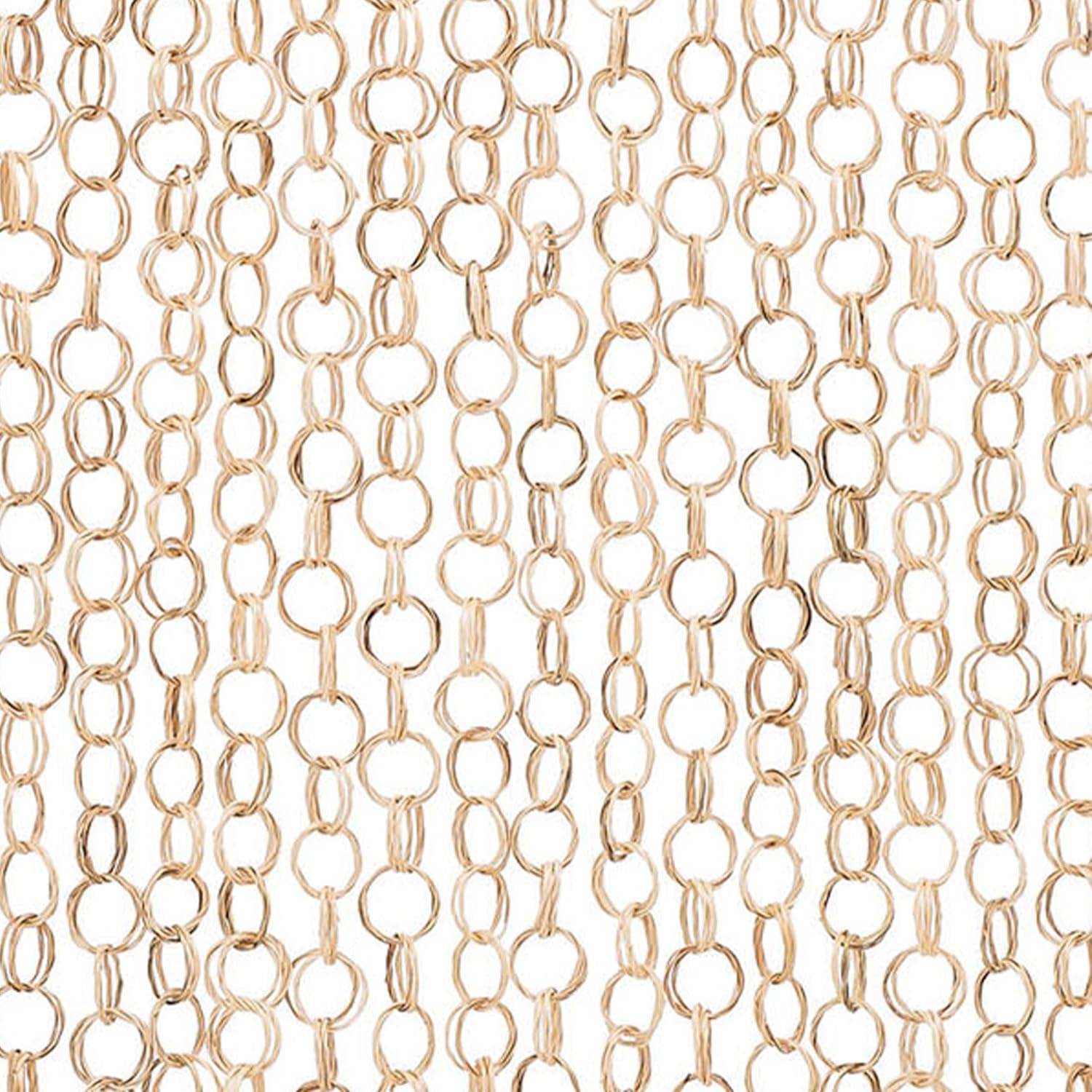 Bloomingville Beige Chain Link Bamboo Curtain Panel