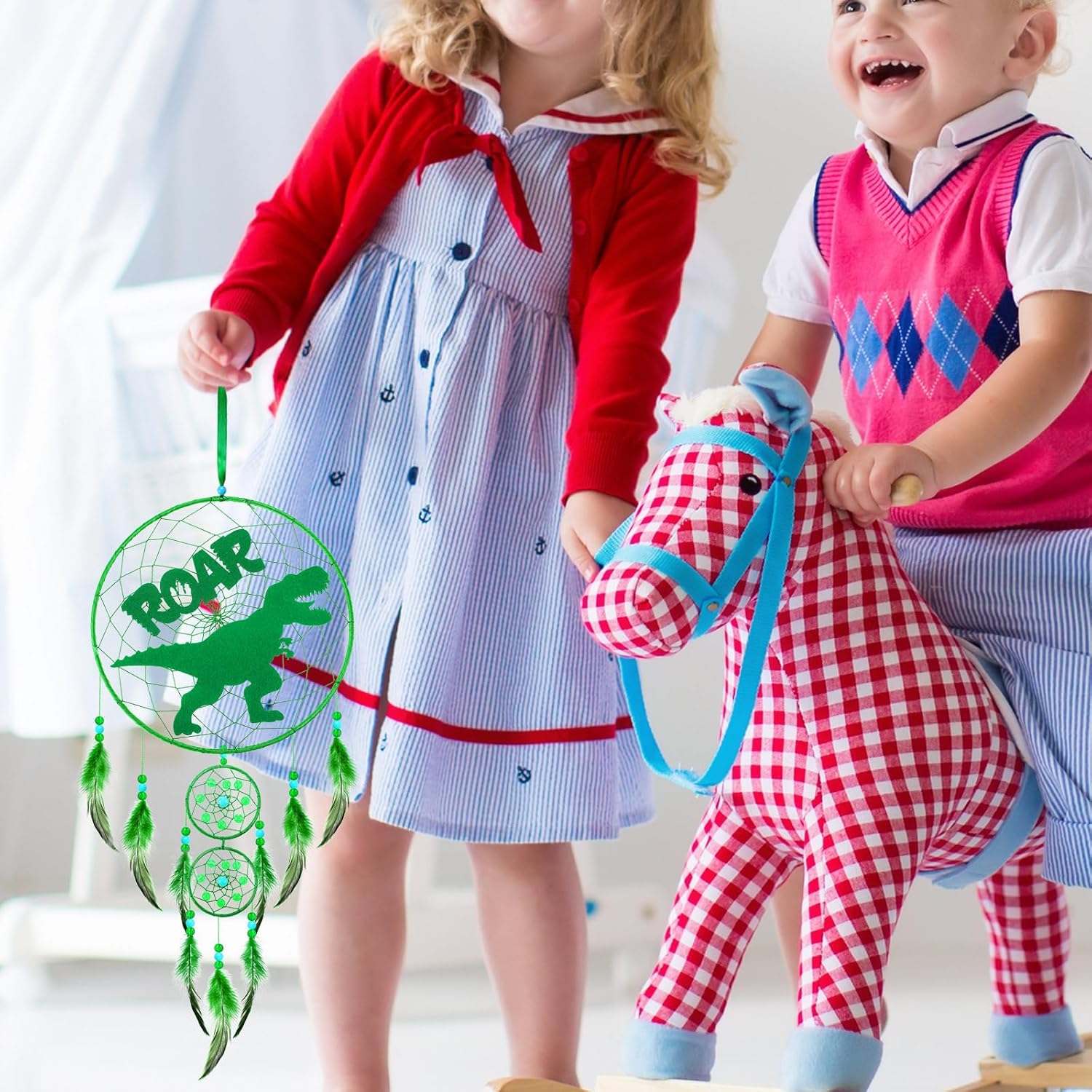 Dinosaur Dream Catcher Kit for Kids Room Decor