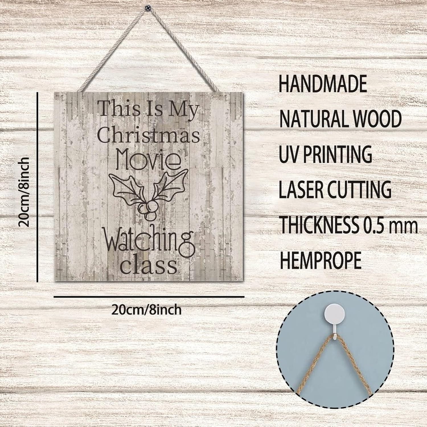 Christmas Movie Watching Wood Plaque Wall Decor