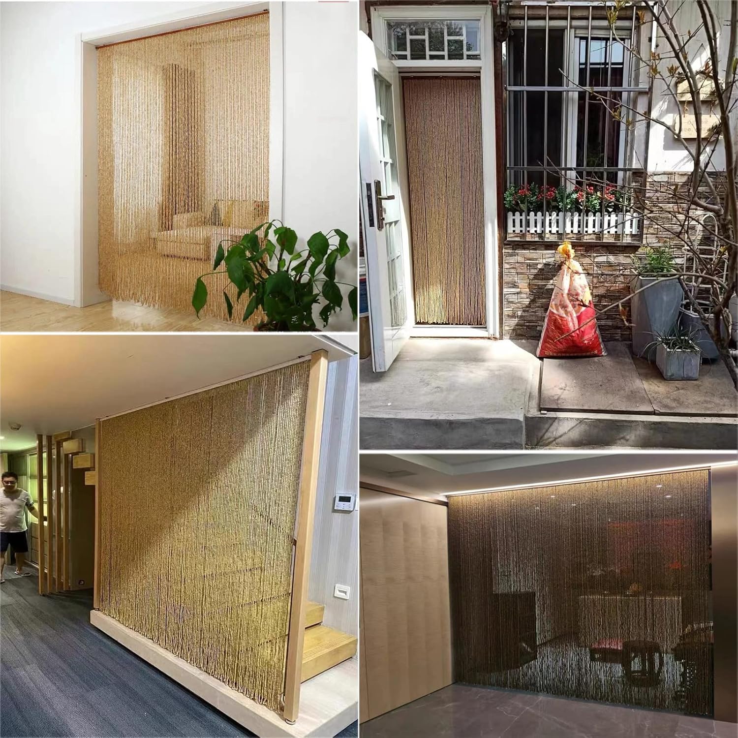 Handmade Bamboo Bead Curtain for Doorway Decor