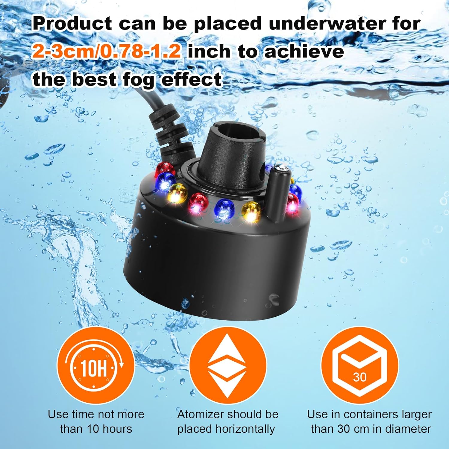 FITNATE Mist Maker with 12 LED Lights