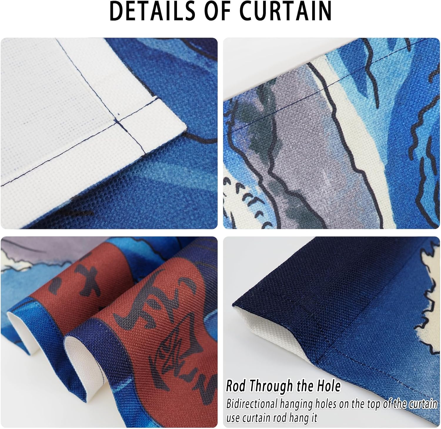 Japanese Style Doorway Curtain with Velcro Tape