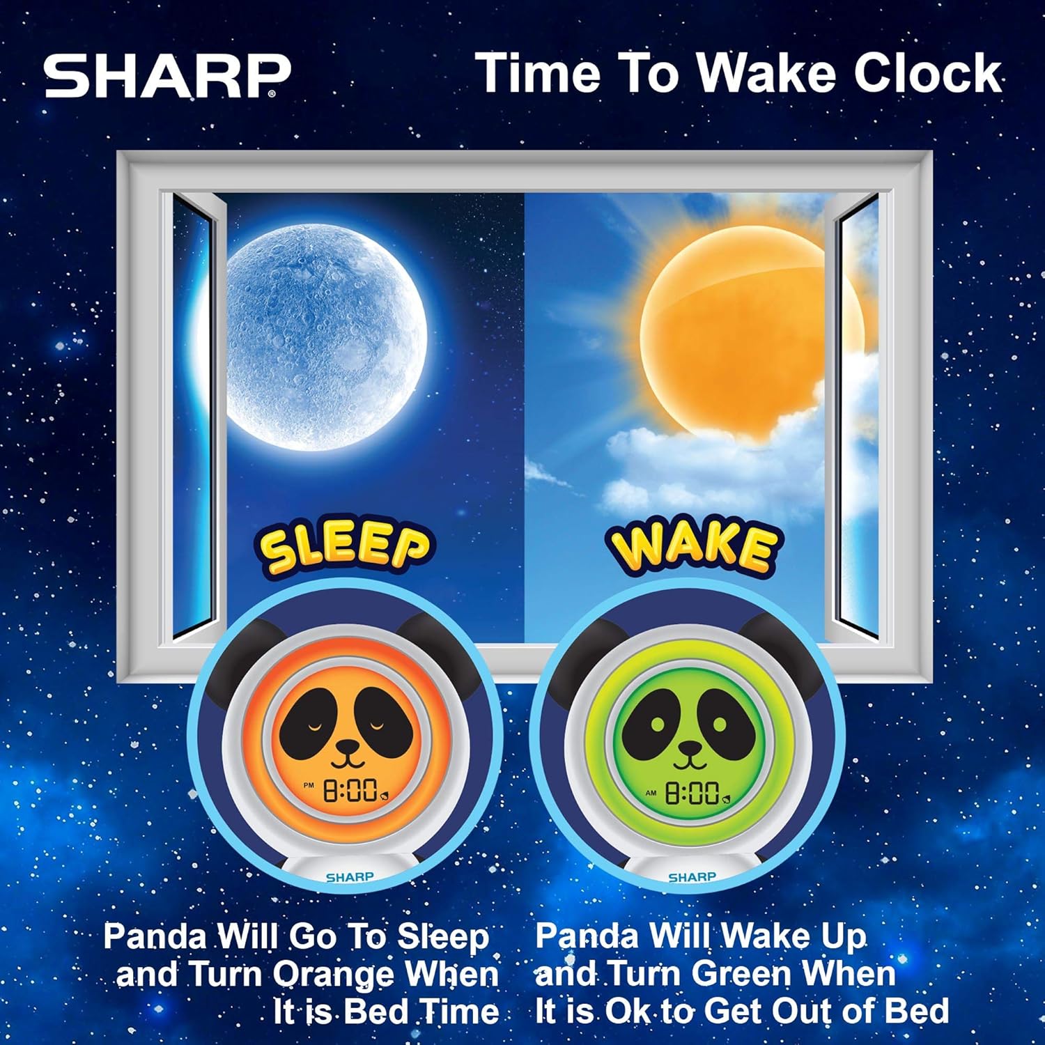 Sharp Ready to Wake Bear Sleep Trainer Alarm Clock
