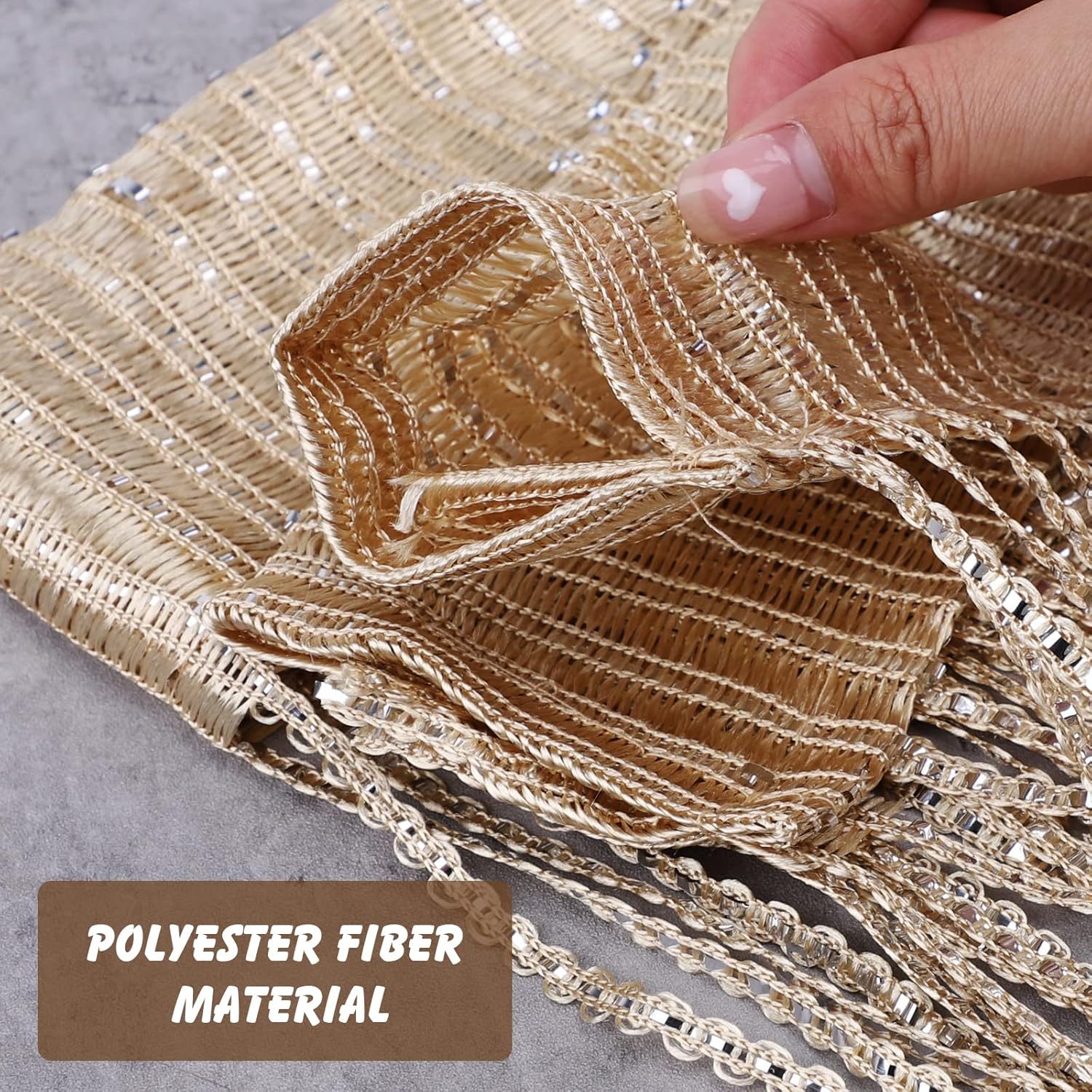 Silver Thread Door String Curtain for Home Decor