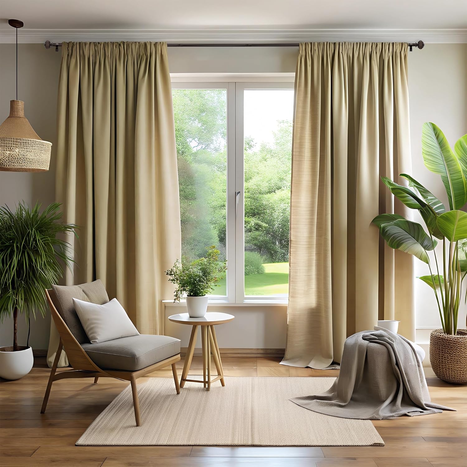 Bronze 1 Inch Adjustable Curtain Rods with Lantern Ends