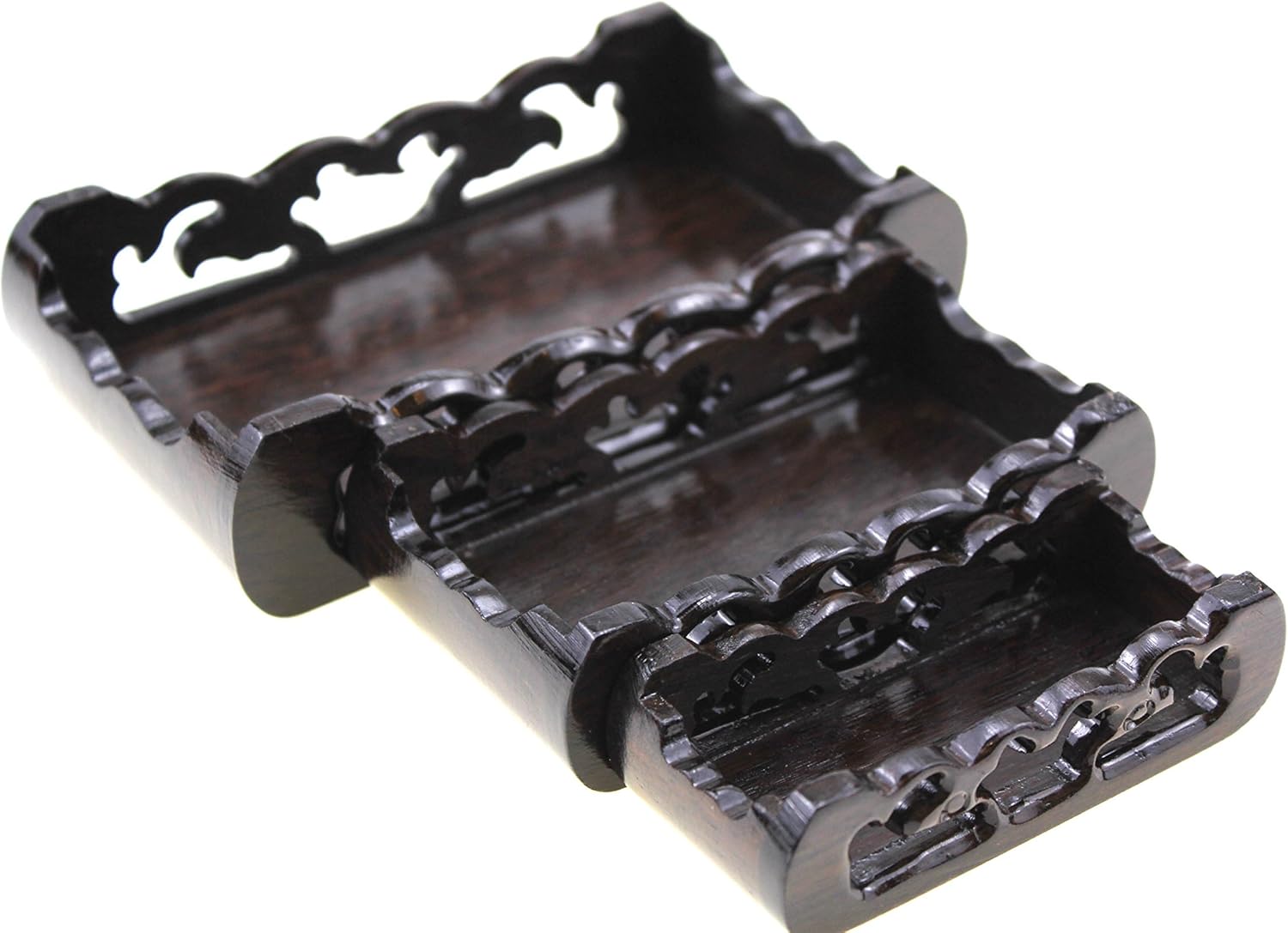 Oriental Rosewood 3-Piece Display Pedestal Set