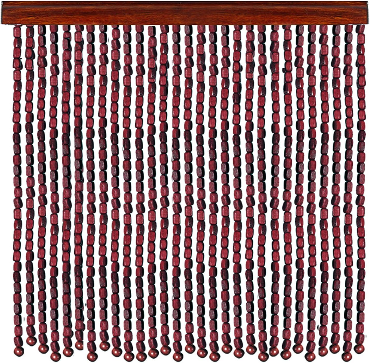 Natural Wood Bamboo Beaded Curtain for Home Doorways