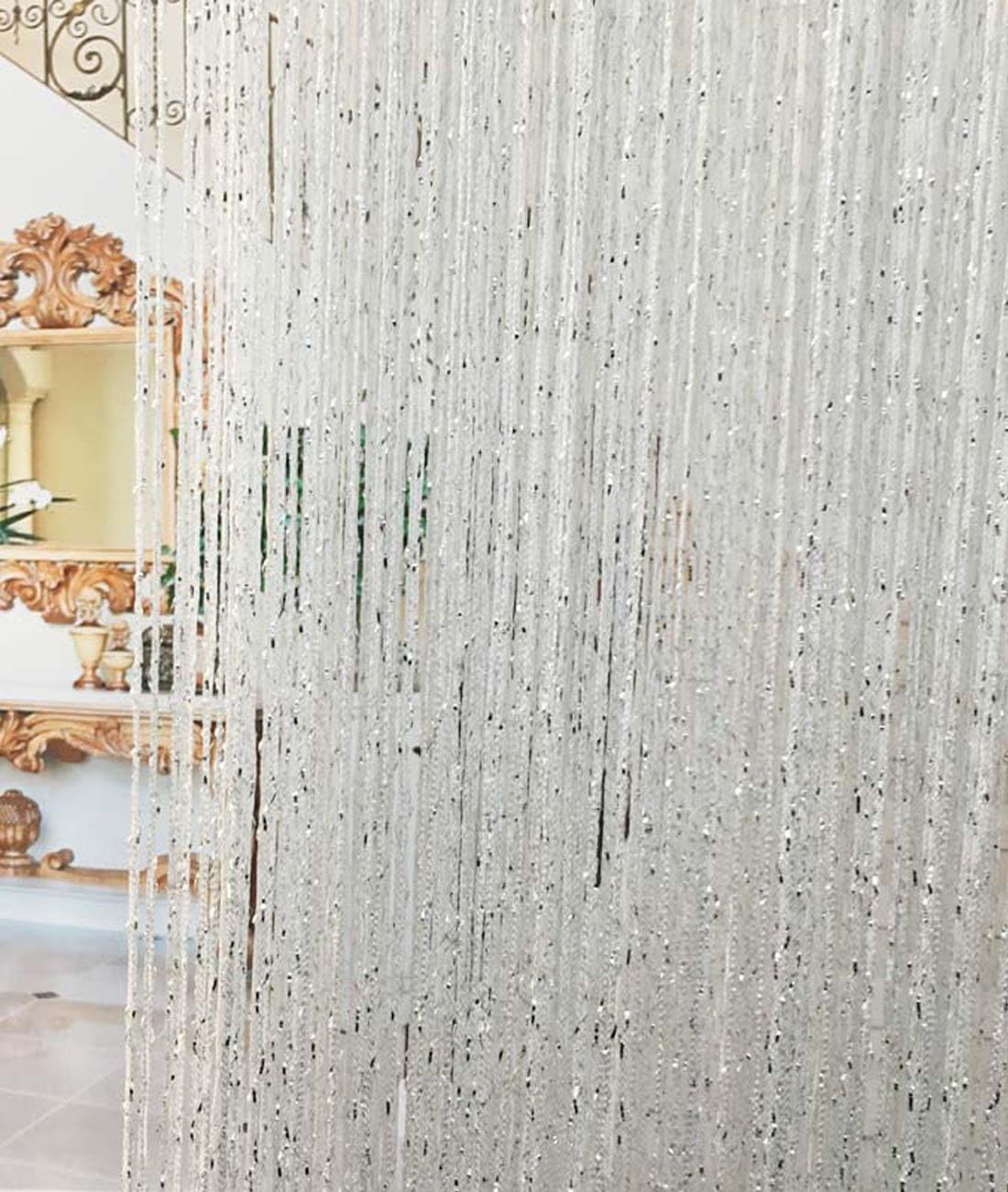 Fut Forever Glitter Crystal Curtain Panel Divider