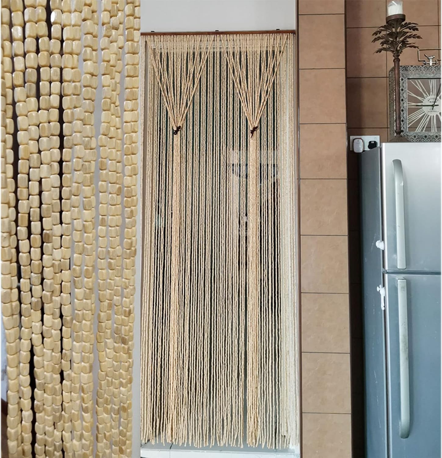 Handmade Bamboo Bead Curtain for Doorway Decor