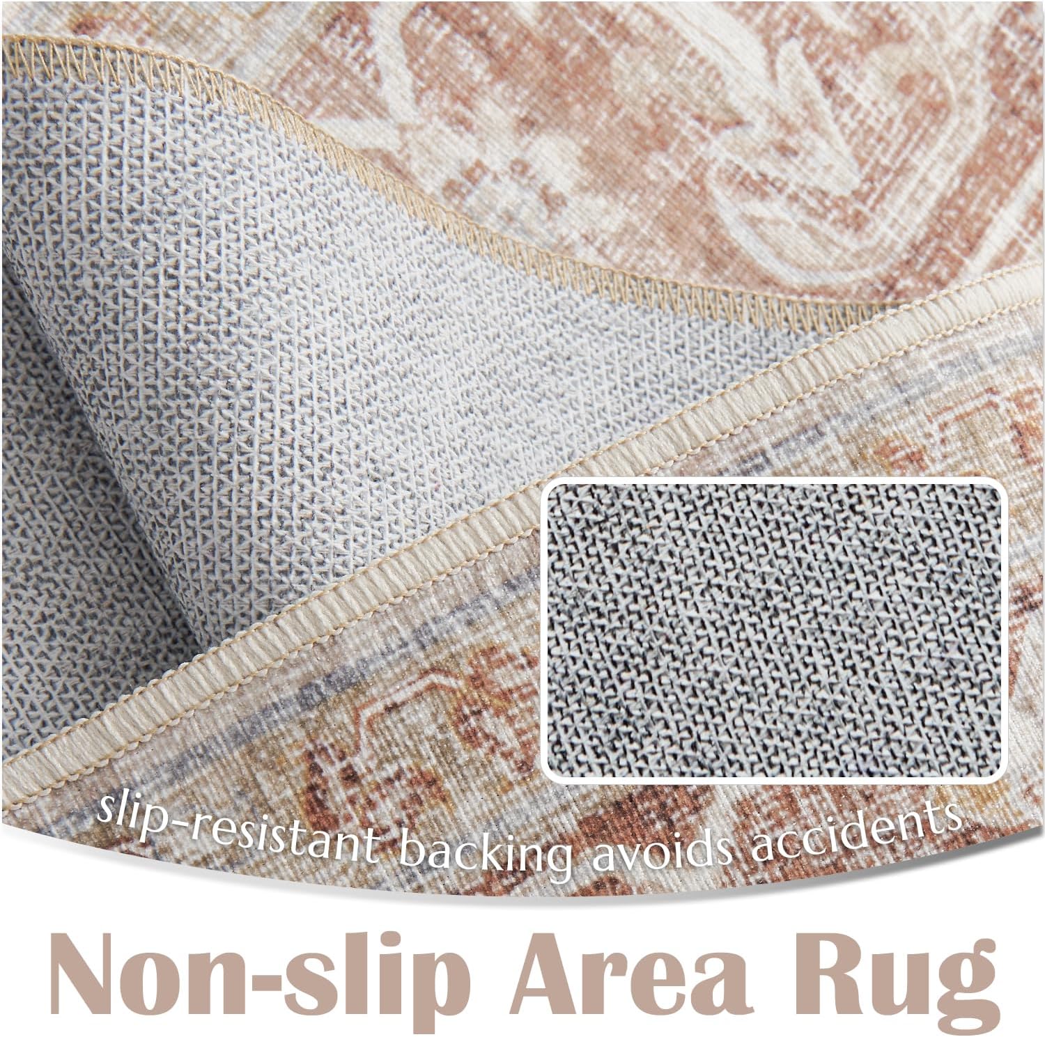 Jinchan Runner Rug 2x6 Washable Indoor Non-Slip Accent Carpet
