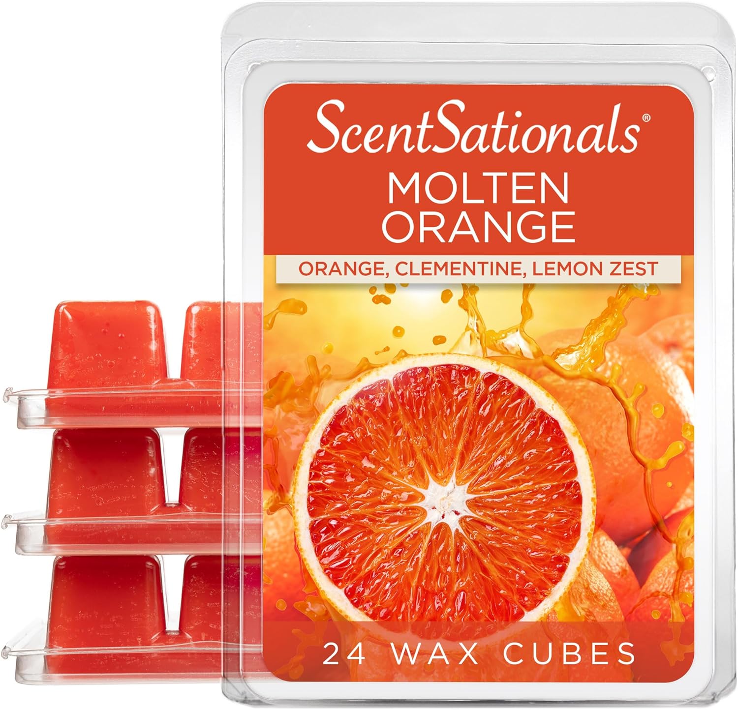 Scentsationals Wax Melts - Molten Orange 24 Cubes
