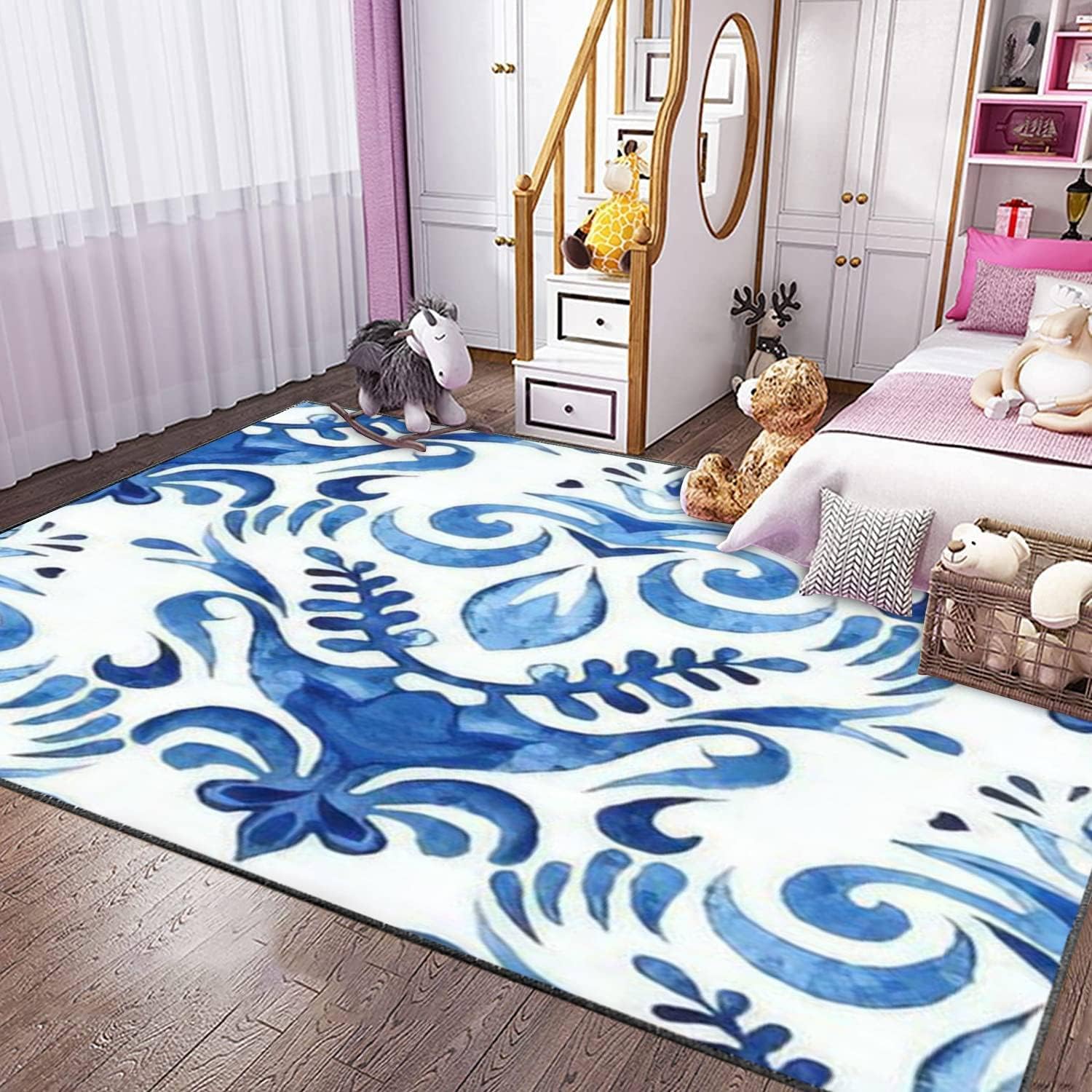 Modern 3D Printed Area Rug for Home Decor