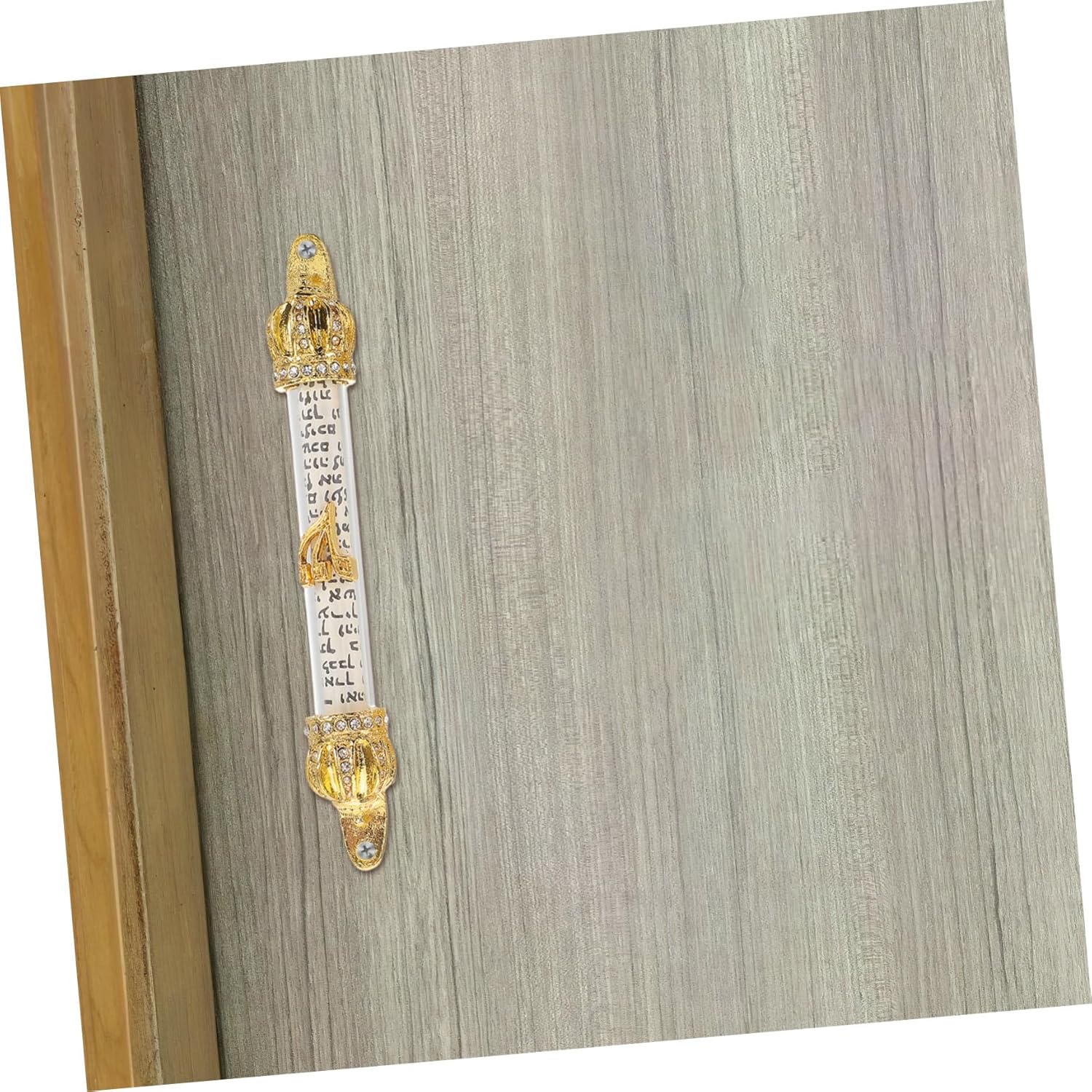 Cabilock 2pcs Metal Mezuzah Scroll for Jewish Home Decor