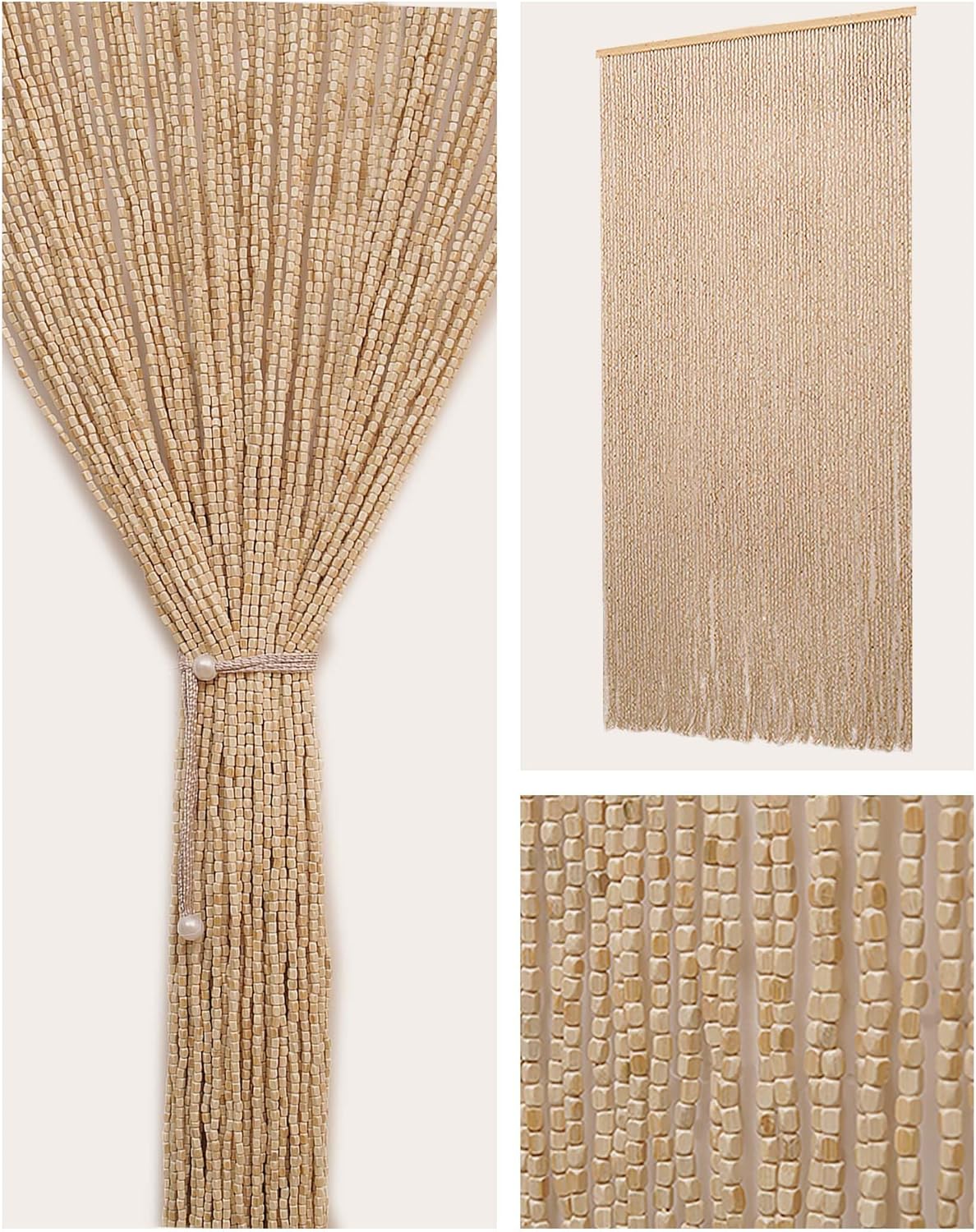 Erfolkerz Bamboo Beaded Curtain 355 x 79 Insect Screen