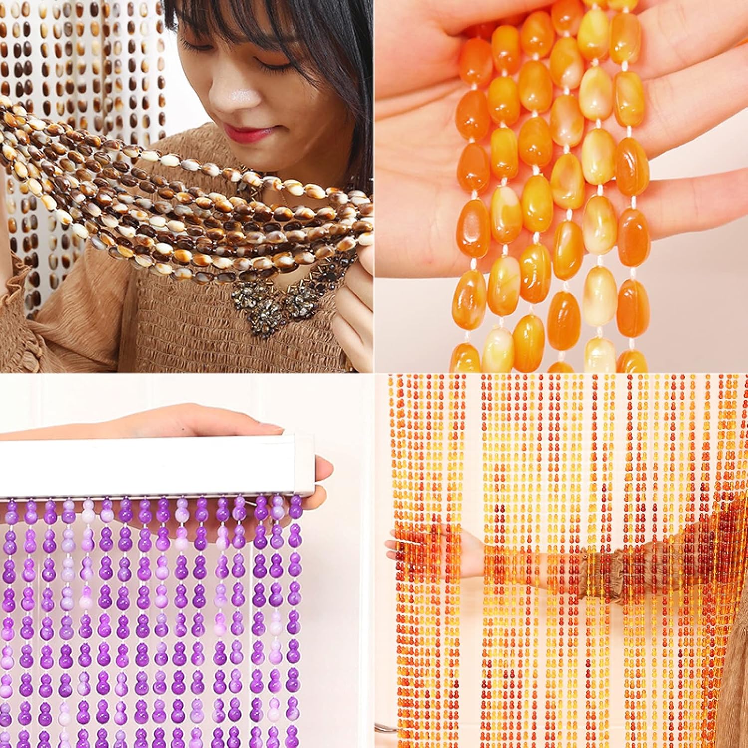 ZHANGQINGXIU Beaded Curtain for Doorways and Room Dividers