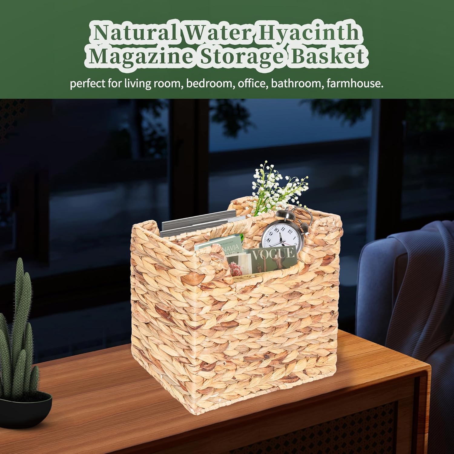 Wicker Magazine Rack - 142 x 114 x 67 Inch
