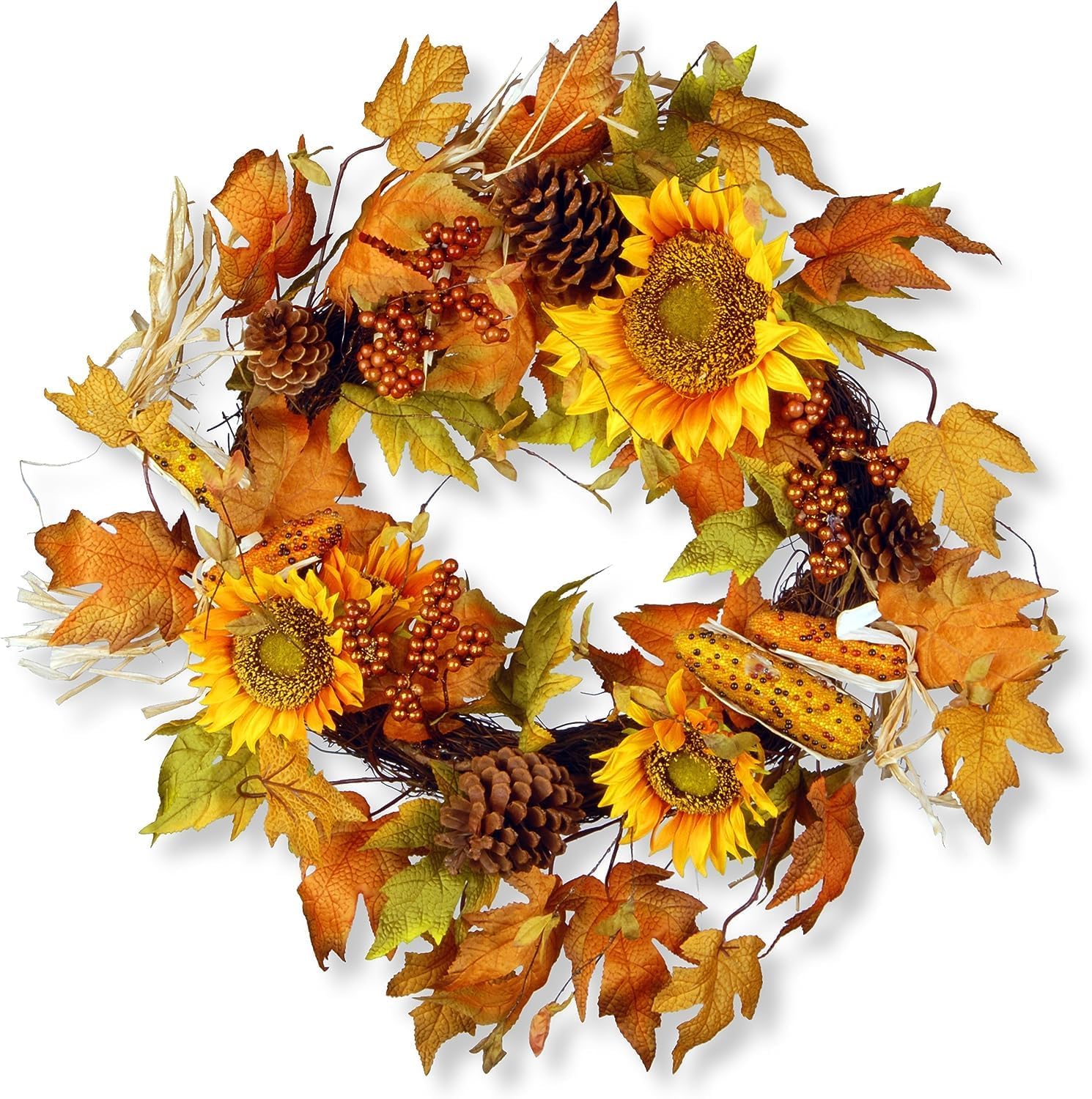 National Tree Company Artificial Autumn Wreath 24 in