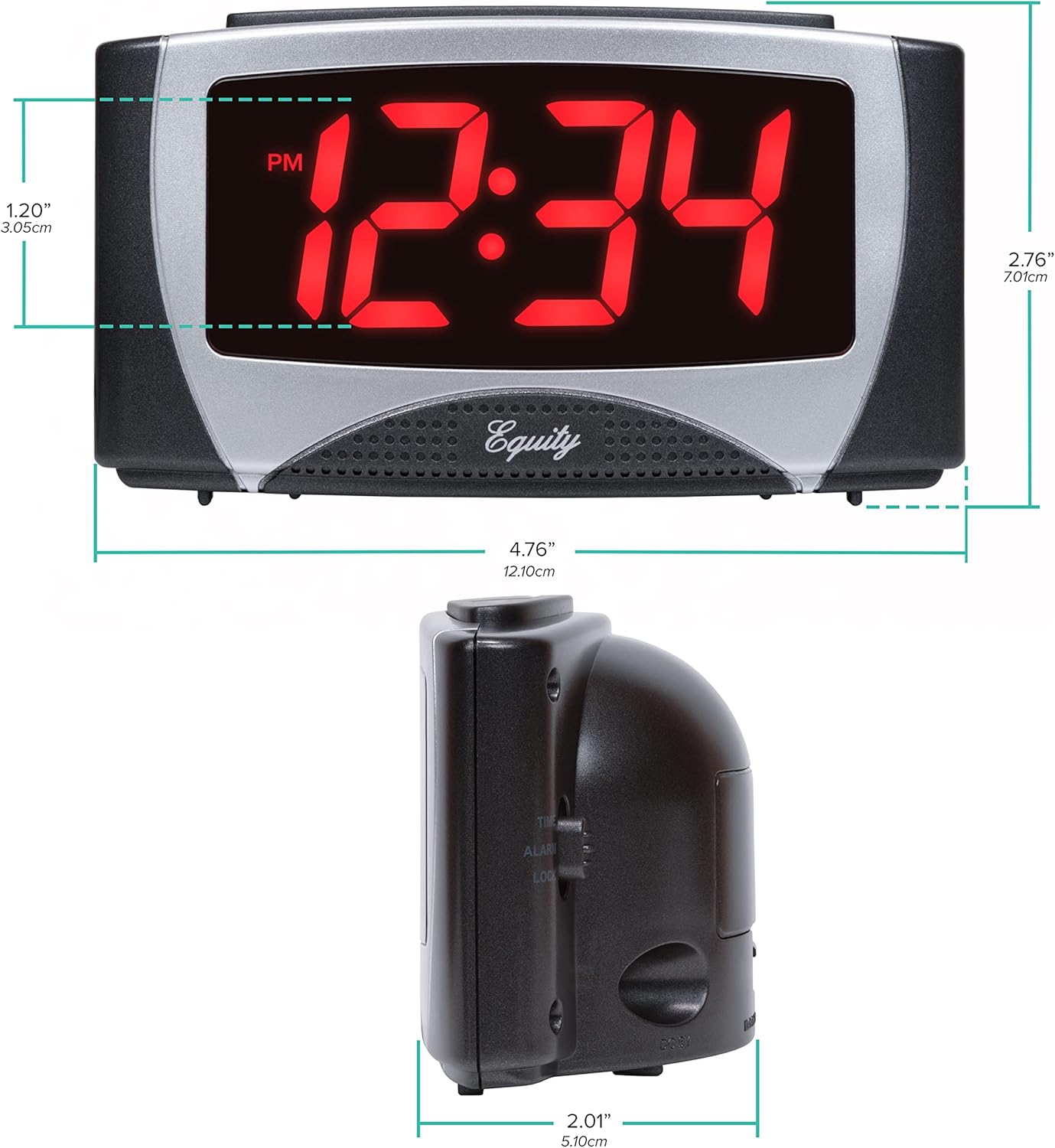 La Crosse Technology 12-Inch LED Alarm Clock with USB Power