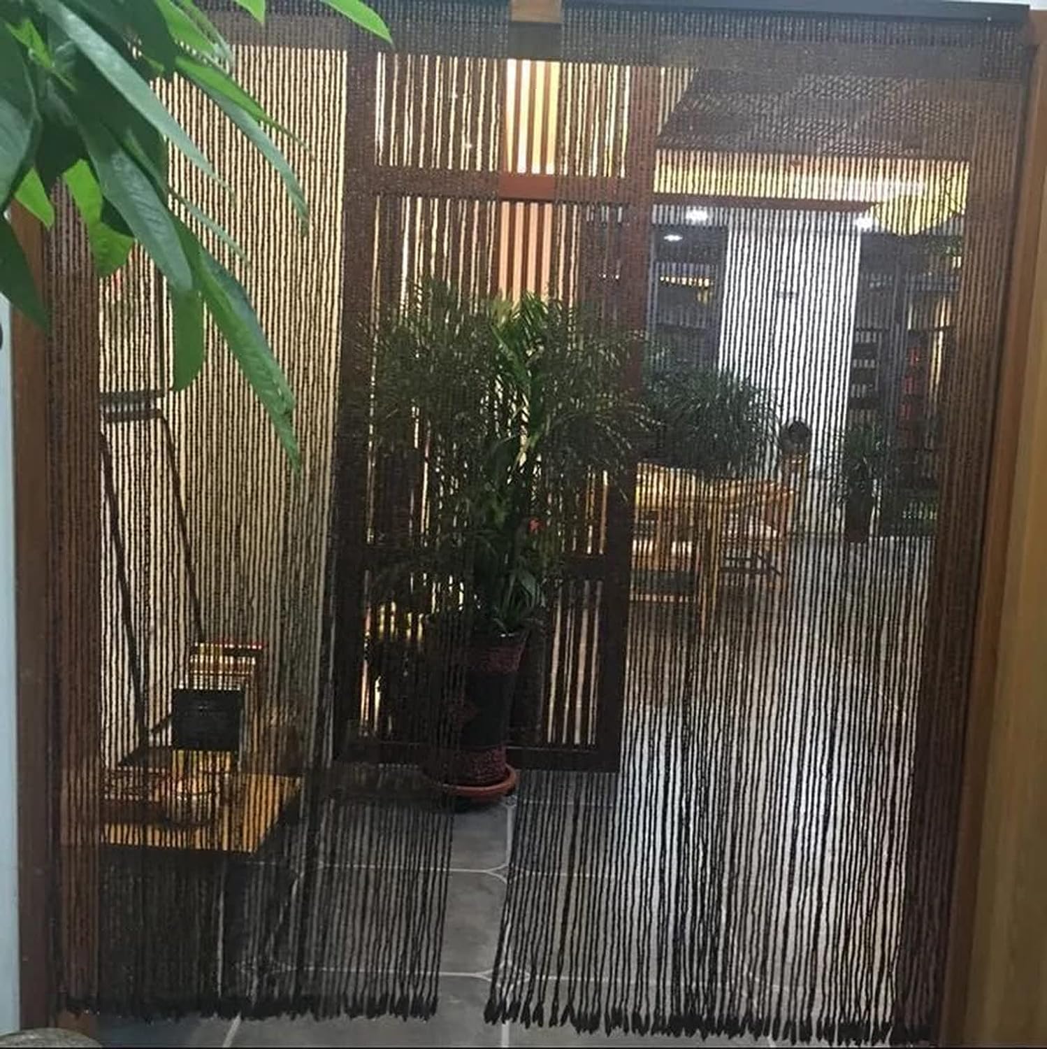 Wcxixo Wooden Bamboo Beaded Curtain for Doorway