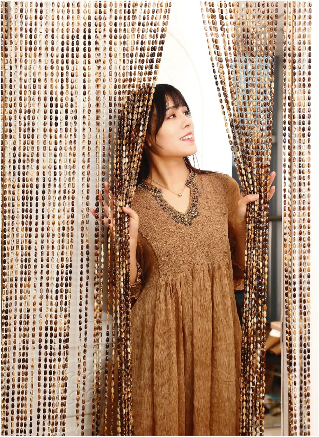 ZHANGQINGXIU Beaded Curtain for Doorways and Room Dividers