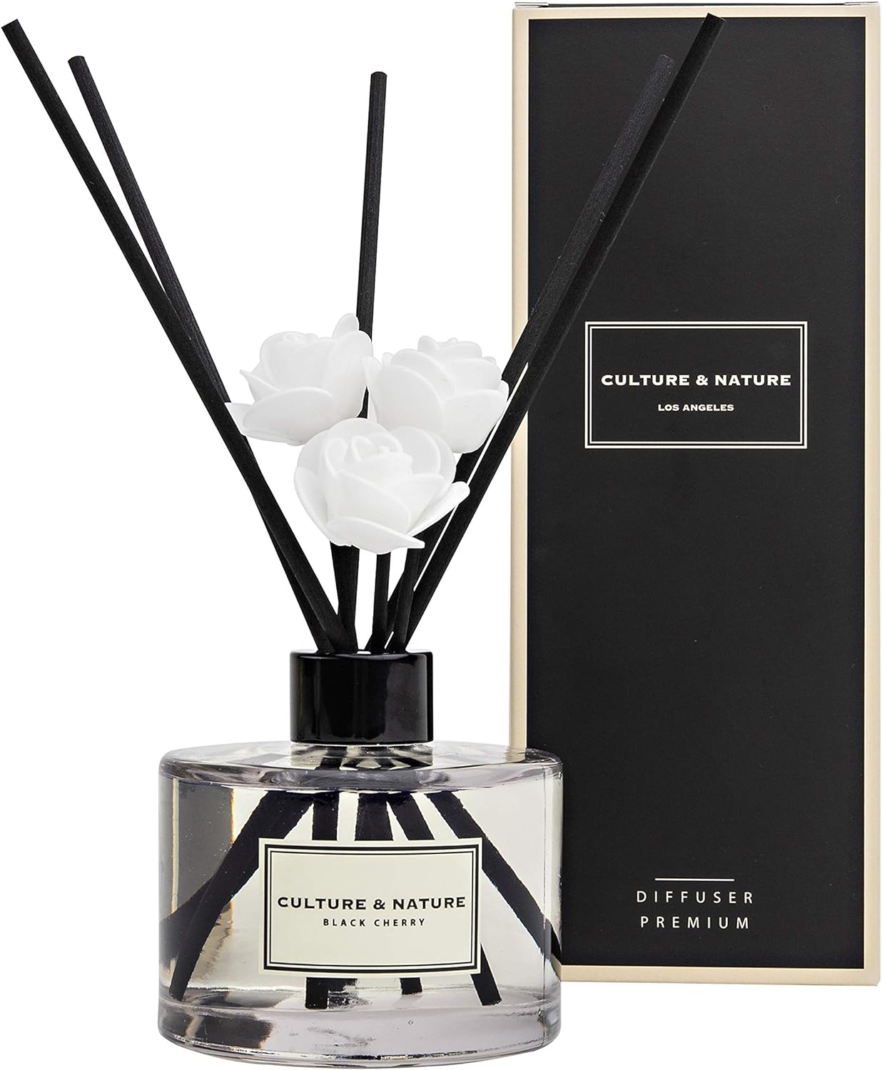 CULTURE NATURE Reed Diffuser Set Black Cherry