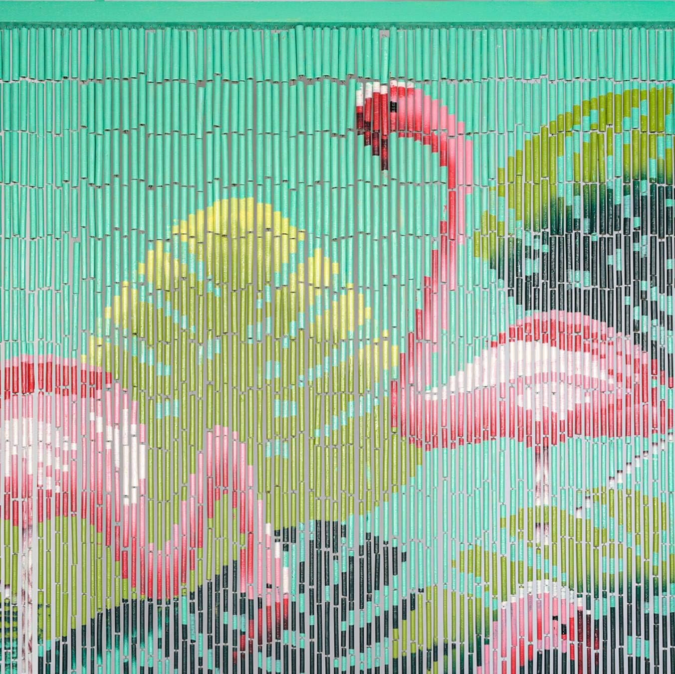 Flamingo Beaded Curtain for Doorway 90 Strands