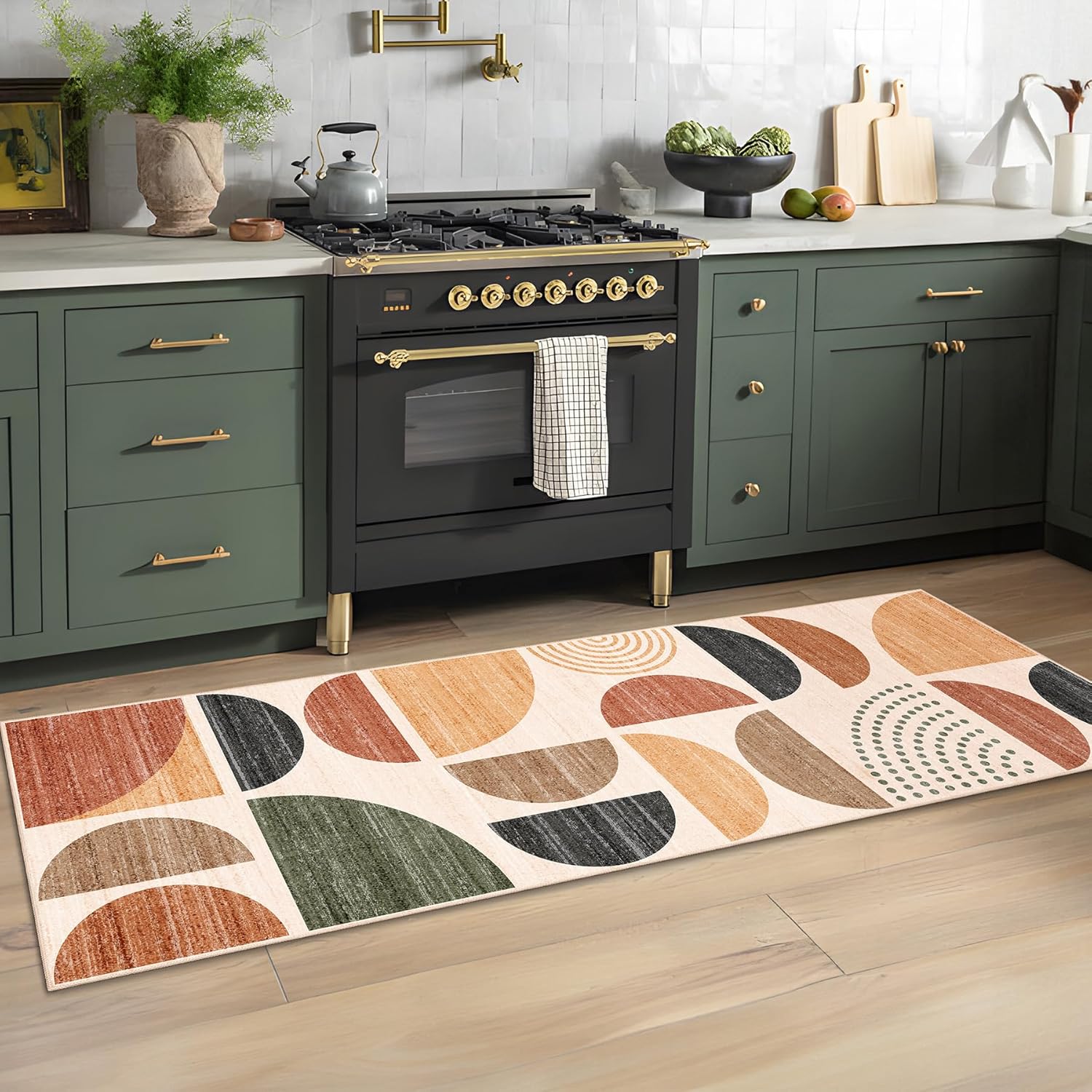 MUJOO Boho Runner Rug 2x6 Washable Area Rug