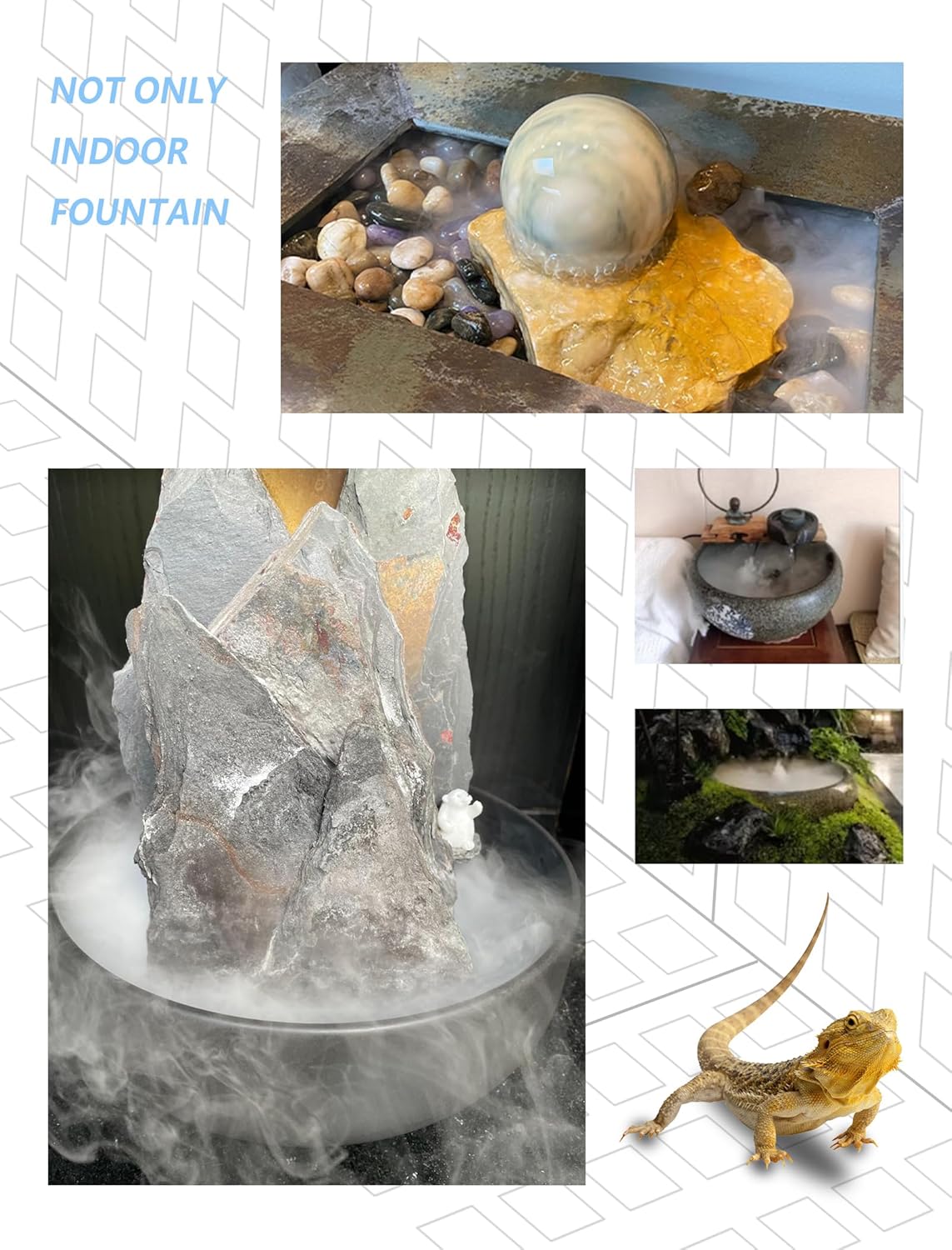 Alizzy Ultrasonic Mist Maker Halloween Cauldron Fogger Portable Indoor Fountain Humidifier