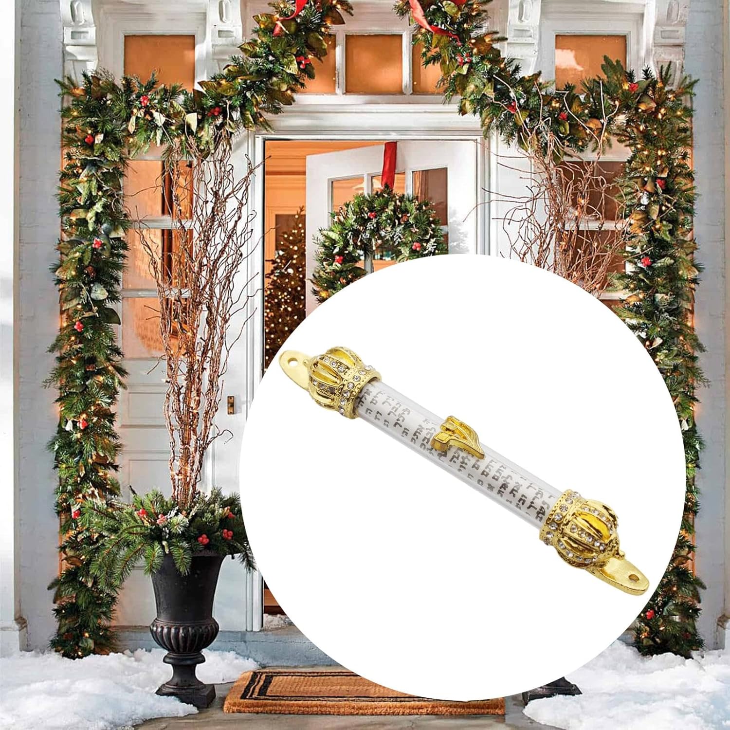 Yajuyi Mezuzah Scroll Case Decorative Door Ornament
