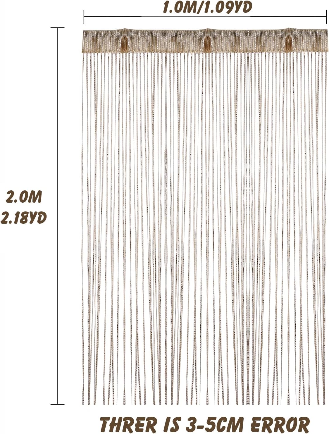 Silver Thread Door String Curtain for Home Decor