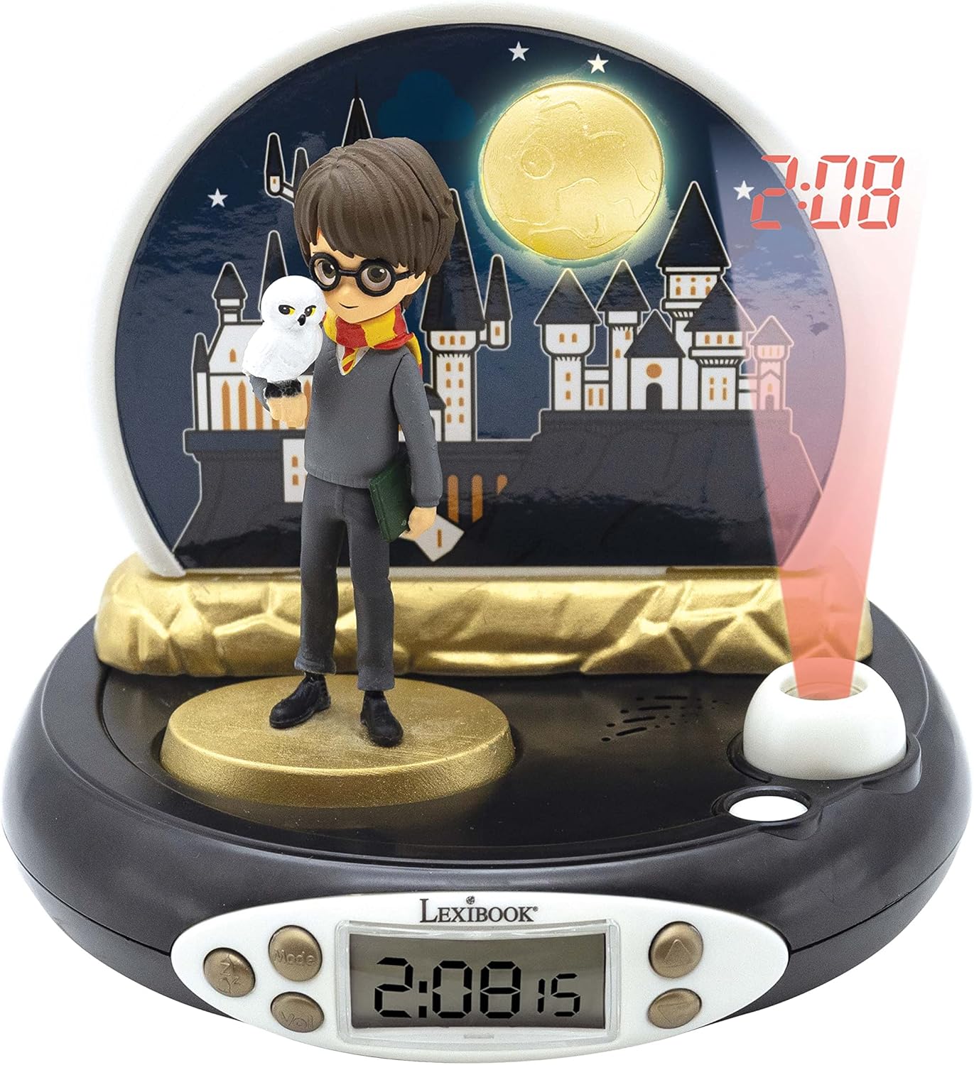Harry Potter Projector Alarm Clock with Night Light and Sound Effects