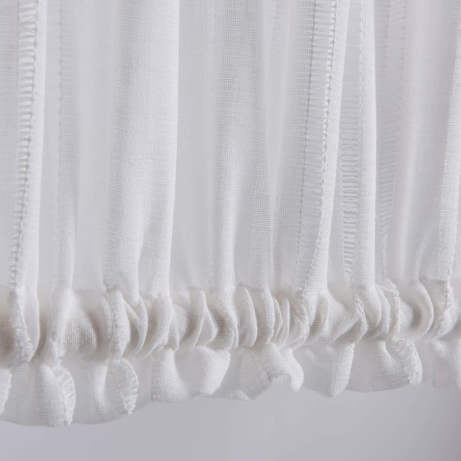 Home Brilliant Striped Semi Sheer Door Panels for Privacy