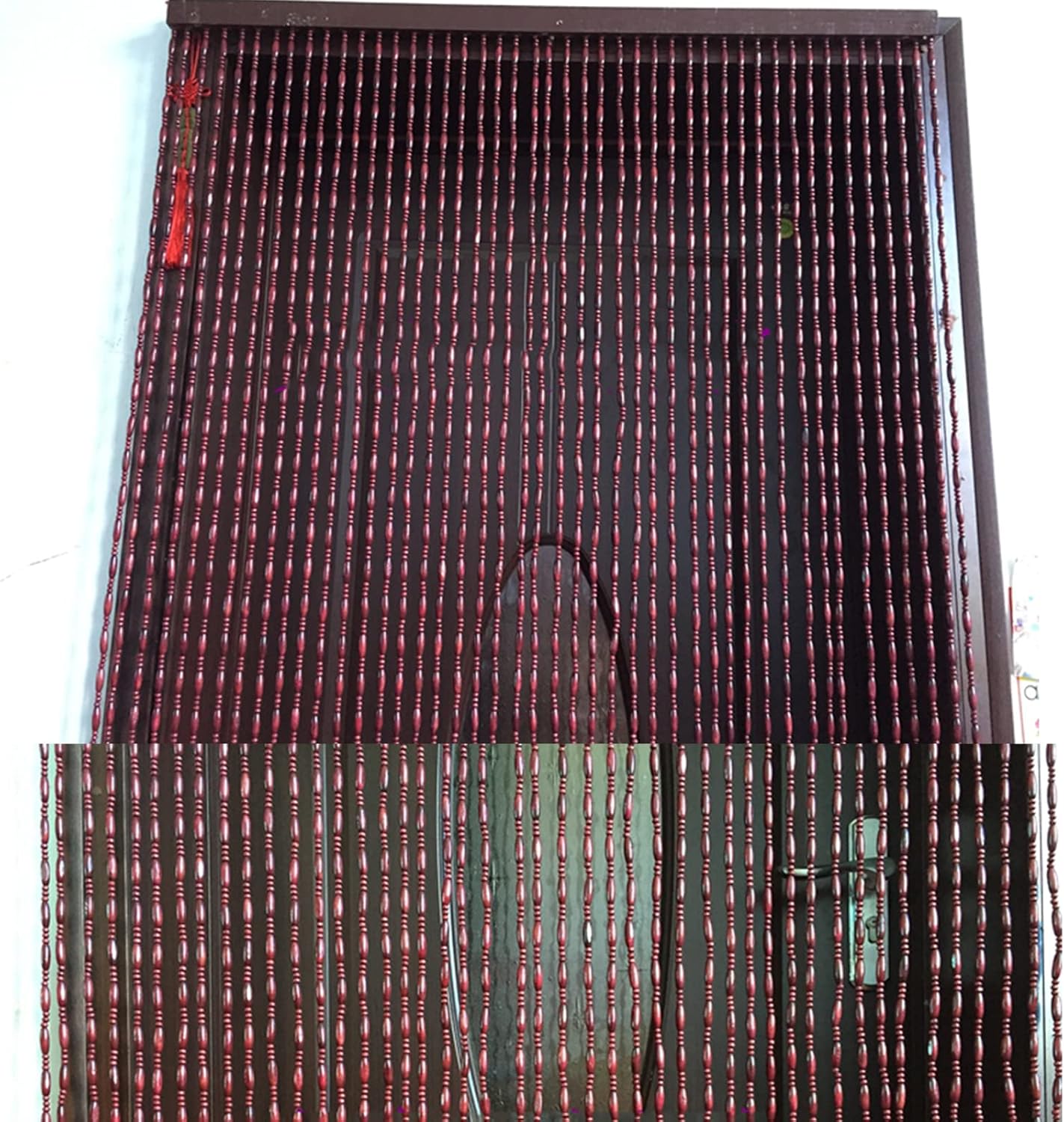 Natural Wood Beaded Curtains for Doorway