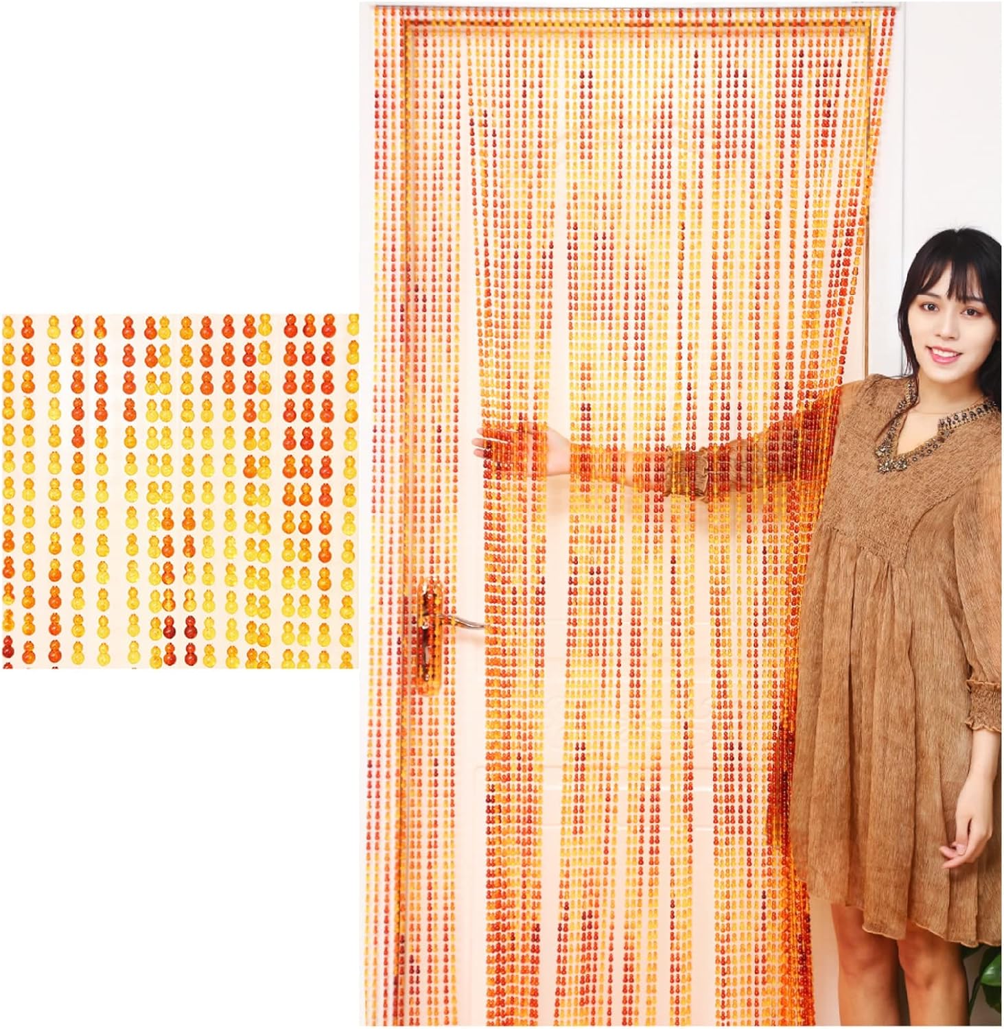 ZHANGQINGXIU Beaded Curtain for Doorway and Room Divider
