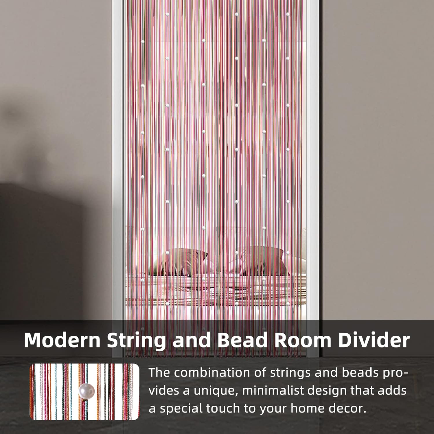 LaSyL Beaded String Curtains for Doorway 39x79 Inches