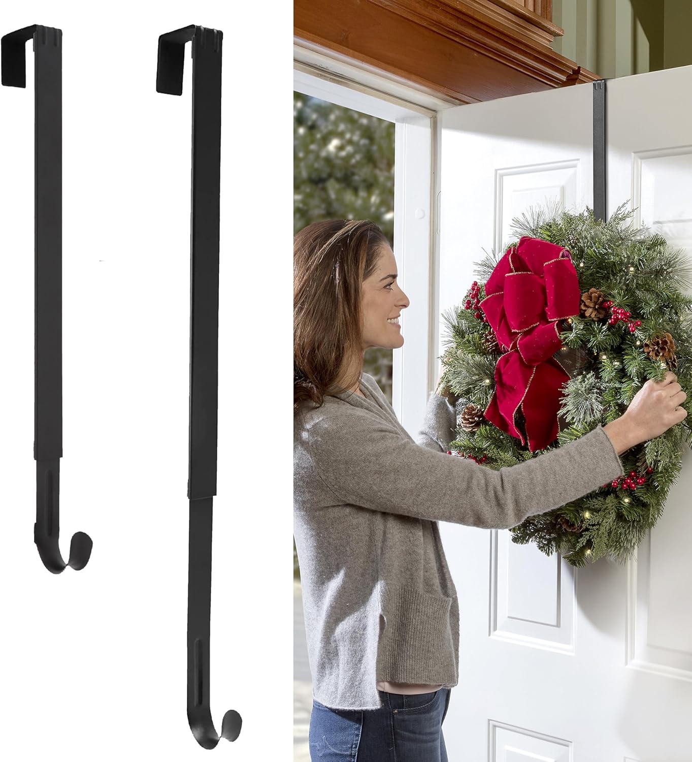 Haute Decor Adjustable Length Wreath Hanger - 20 Lb Capacity