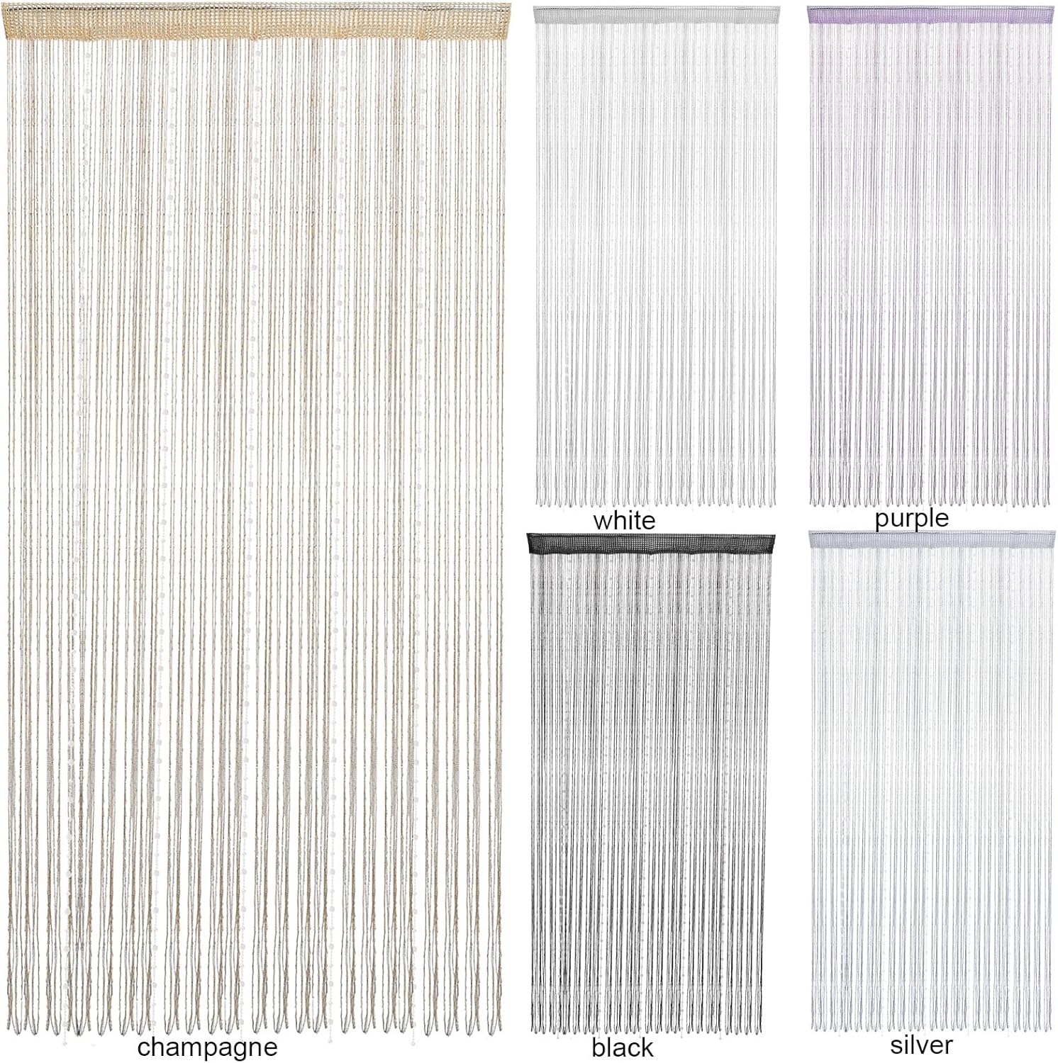 Crystal Beaded Curtain Divider Strip Tassel for Doors and Windows