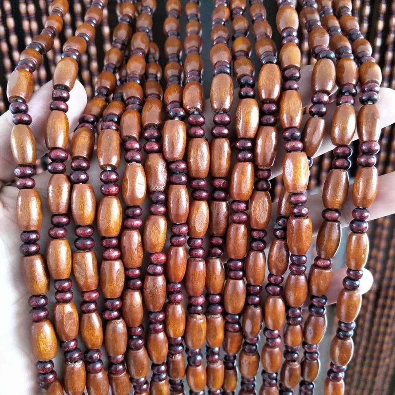 Wood Beaded Curtains for Bedroom Kitchen Room Divider