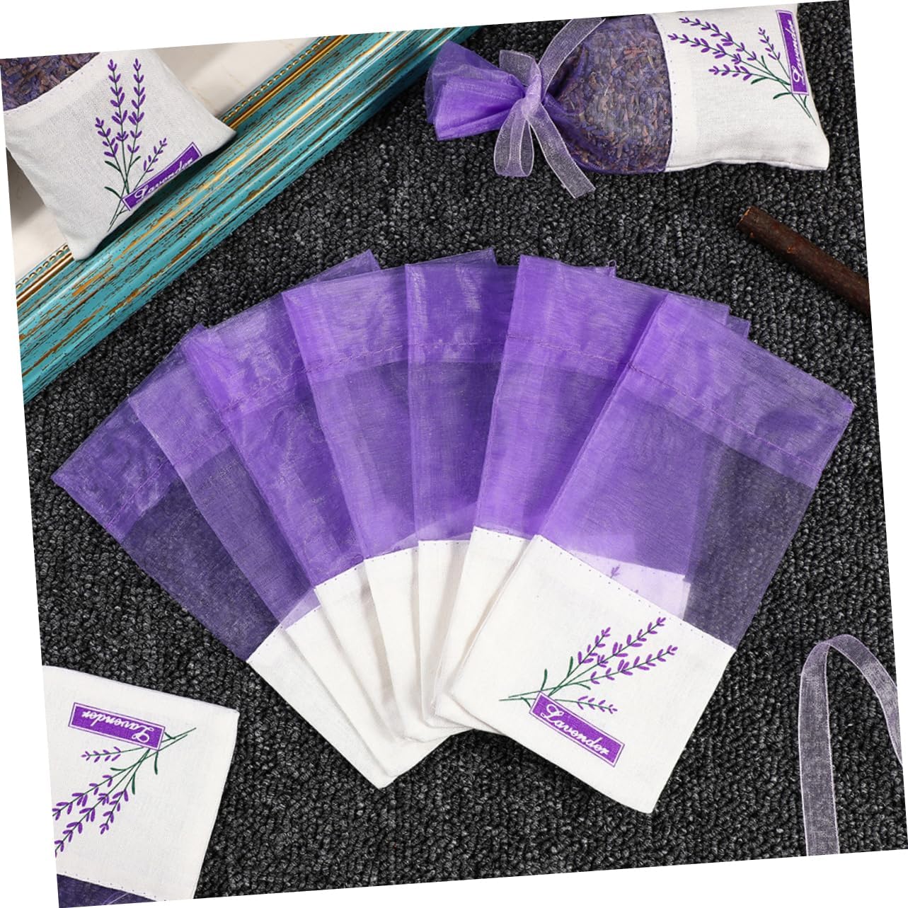 Sosoport 50pcs Lavender Sachet Bags for Home and Car Storage