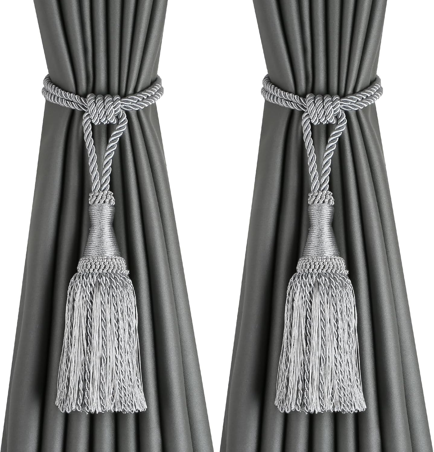 2 Pack Curtain Tiebacks with Tassel Modern Window Holdbacks