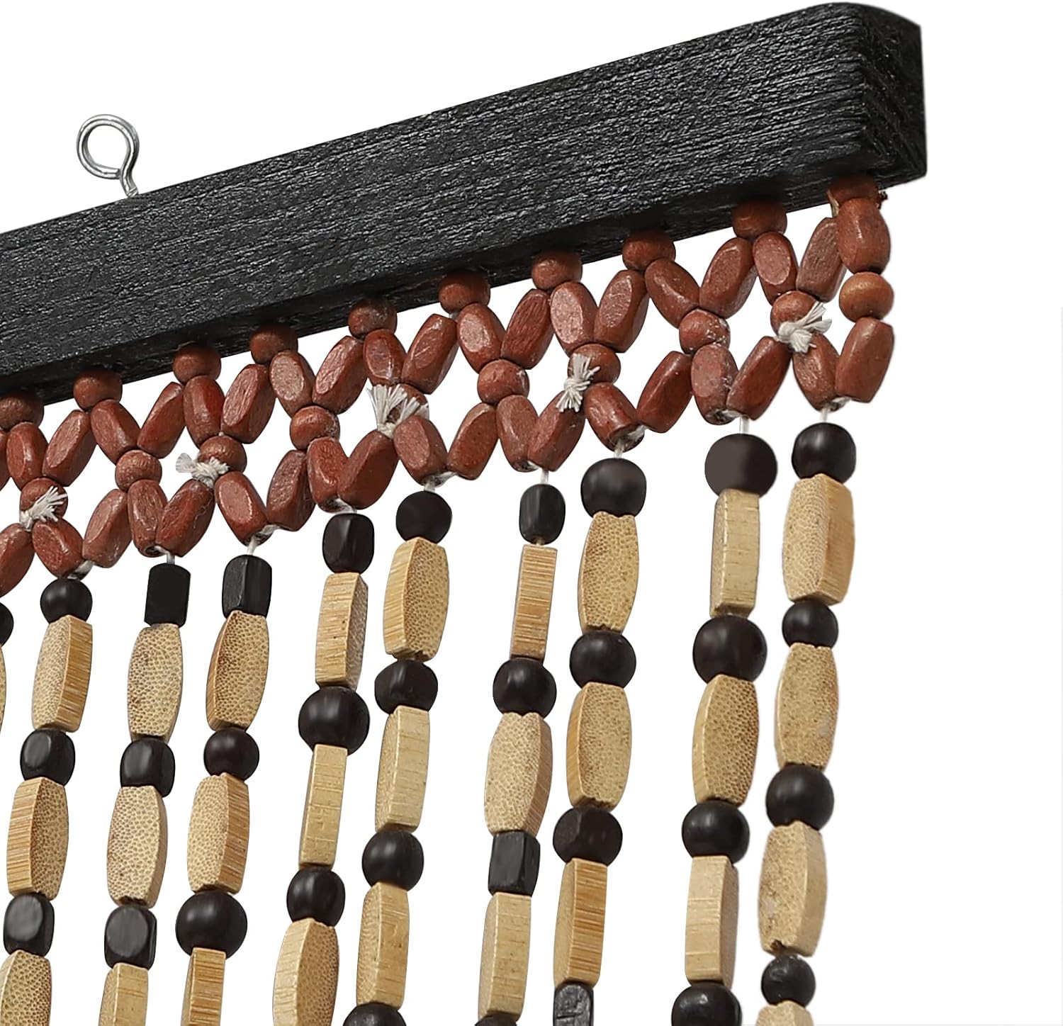 Natural Wood Bamboo Beaded Curtain Room Divider Decorative