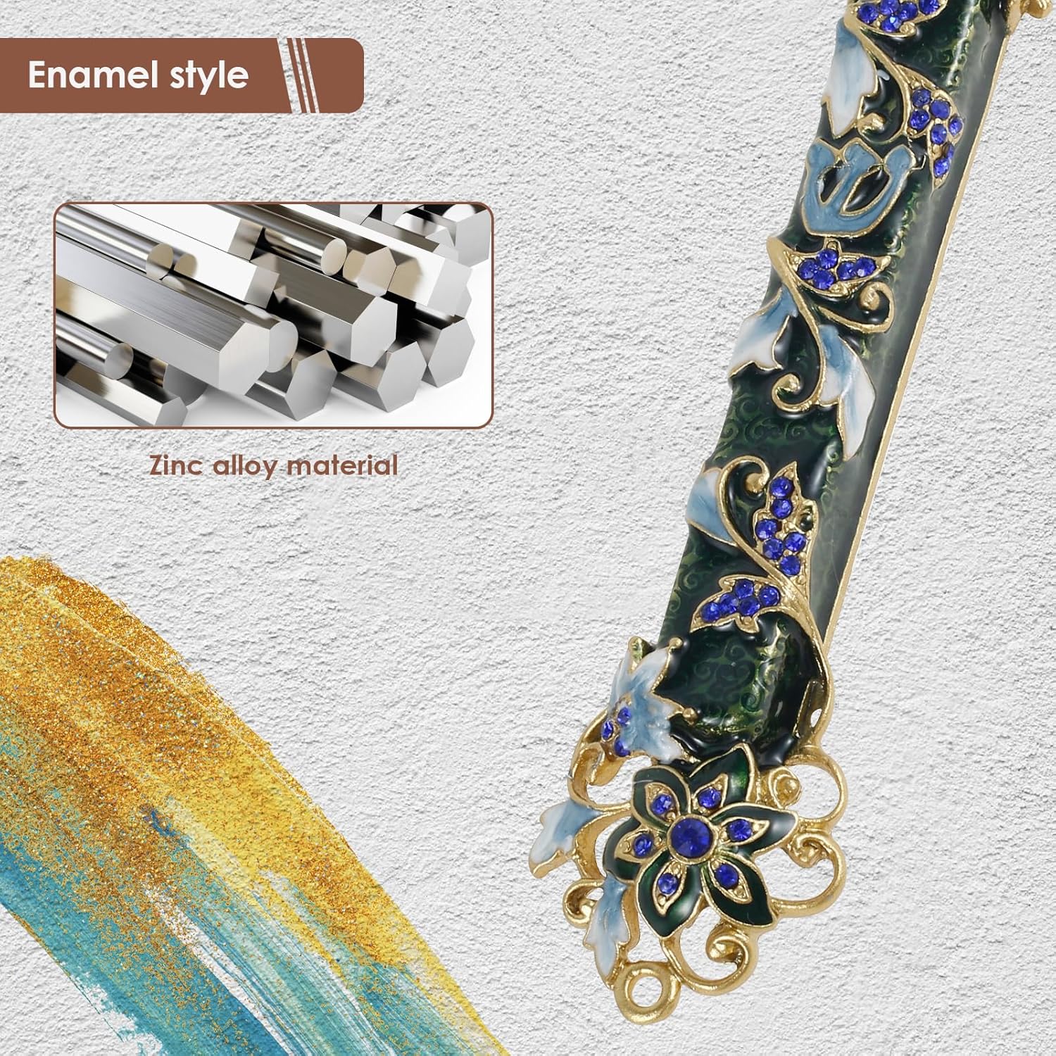 Tzgsonp Mezuzah Scroll Door Metal Case Style 4