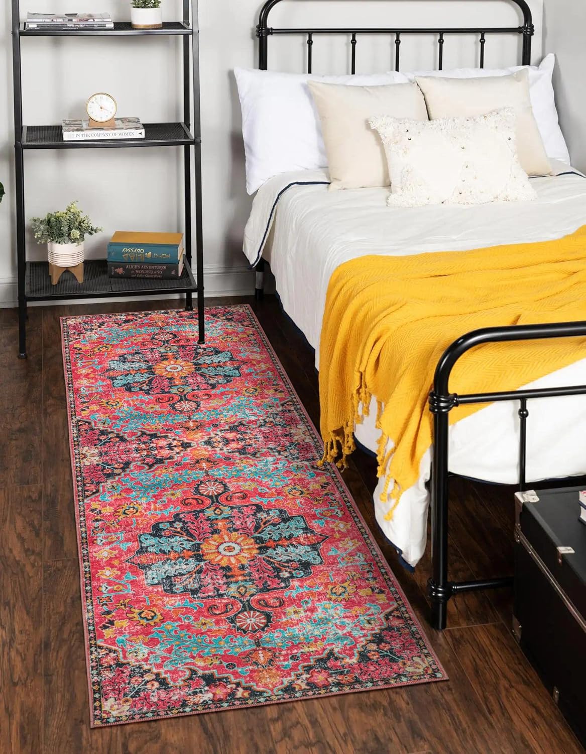 Wonnitar Bohemian Runner Rug Hot Pink 2x6