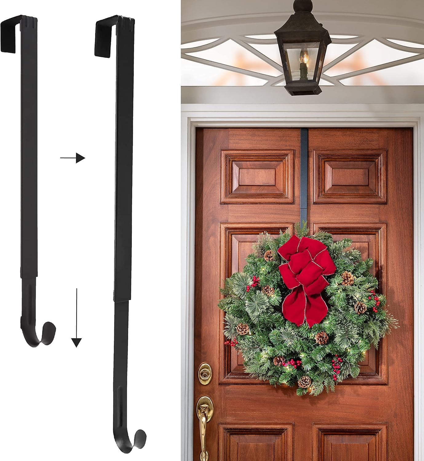 Haute Decor Adjustable Length Wreath Hanger - 20 Lb Capacity