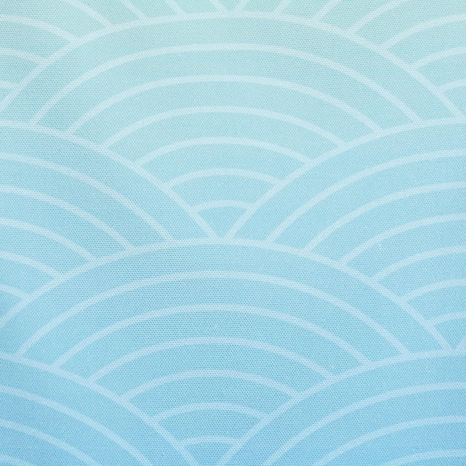 Japanese Noren Door Curtain Blue Beige Wave Pattern