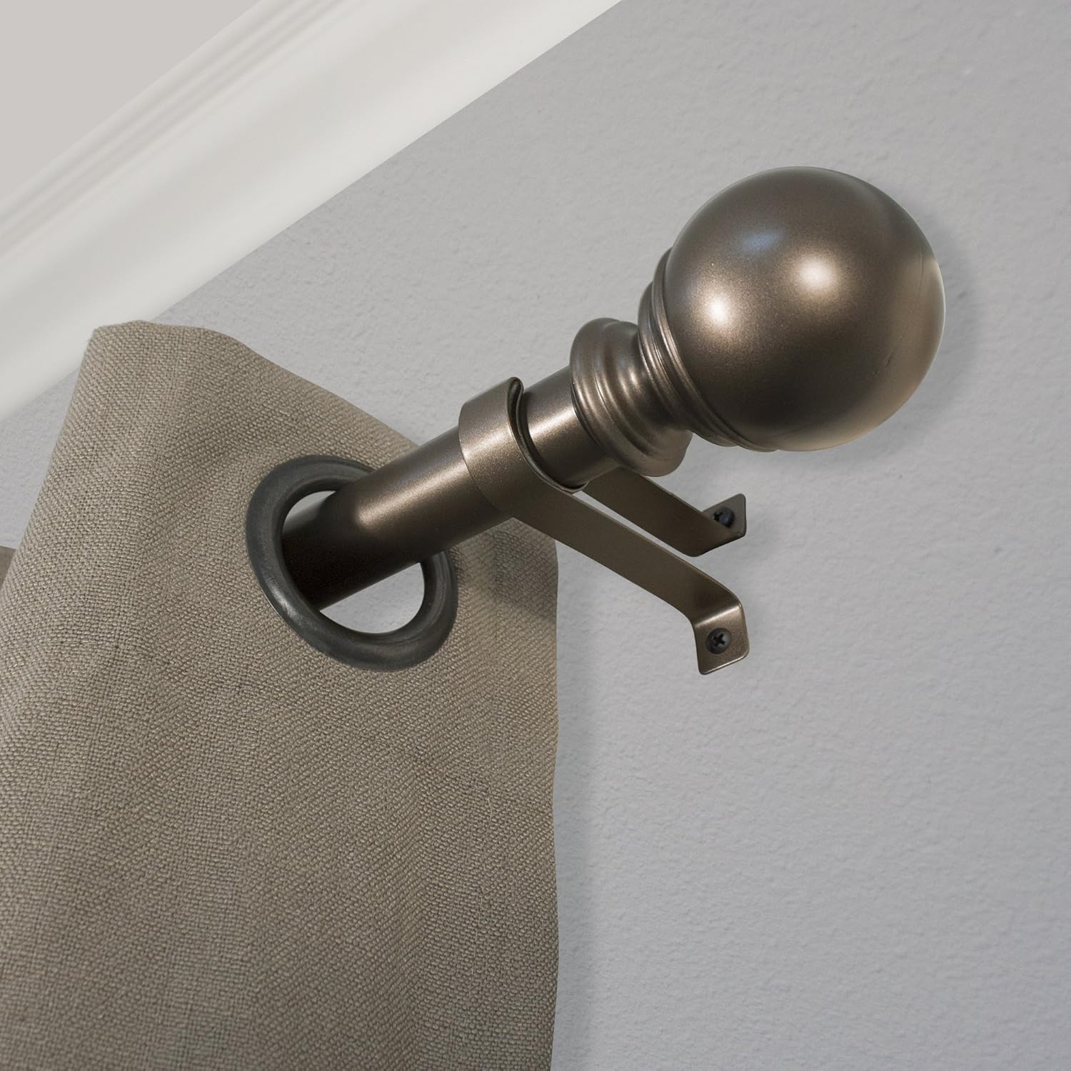 Decopolitan 30409-BZ36 Bronze Single Telescoping Rod Set